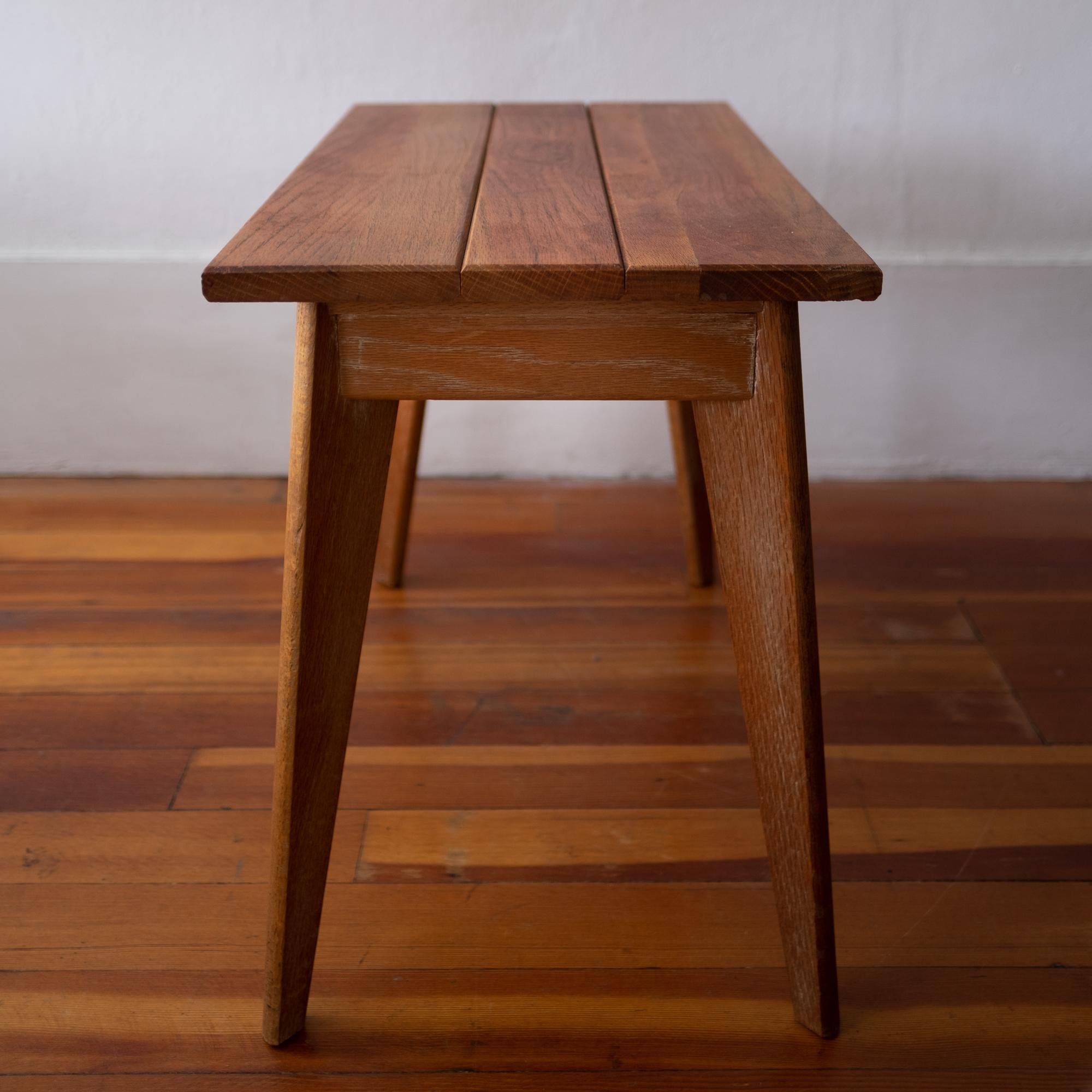 North American Mid Century Pair of 1940s Limed Oak Night Stands End Tables