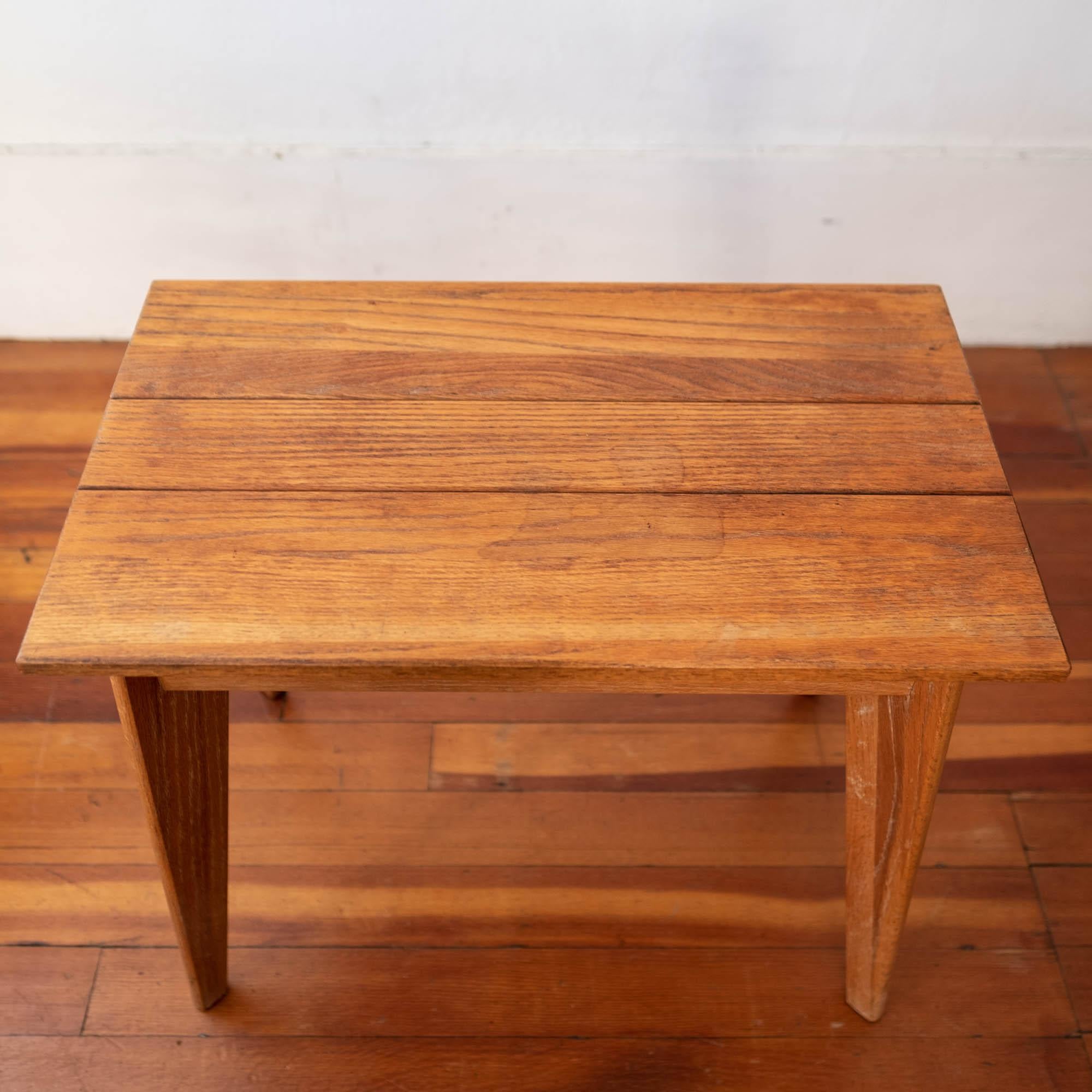 Pair of 1940s Limed Oak Side Tables For Sale 6
