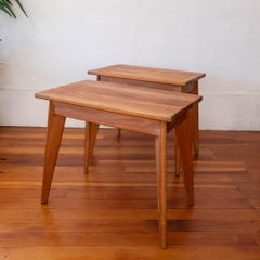 Pair of 1940s Limed Oak Side Tables