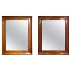 Pair of 1940s Oak Mirrors