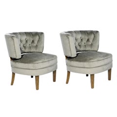 Pair of 1940s Otto Schulz Easy Chairs