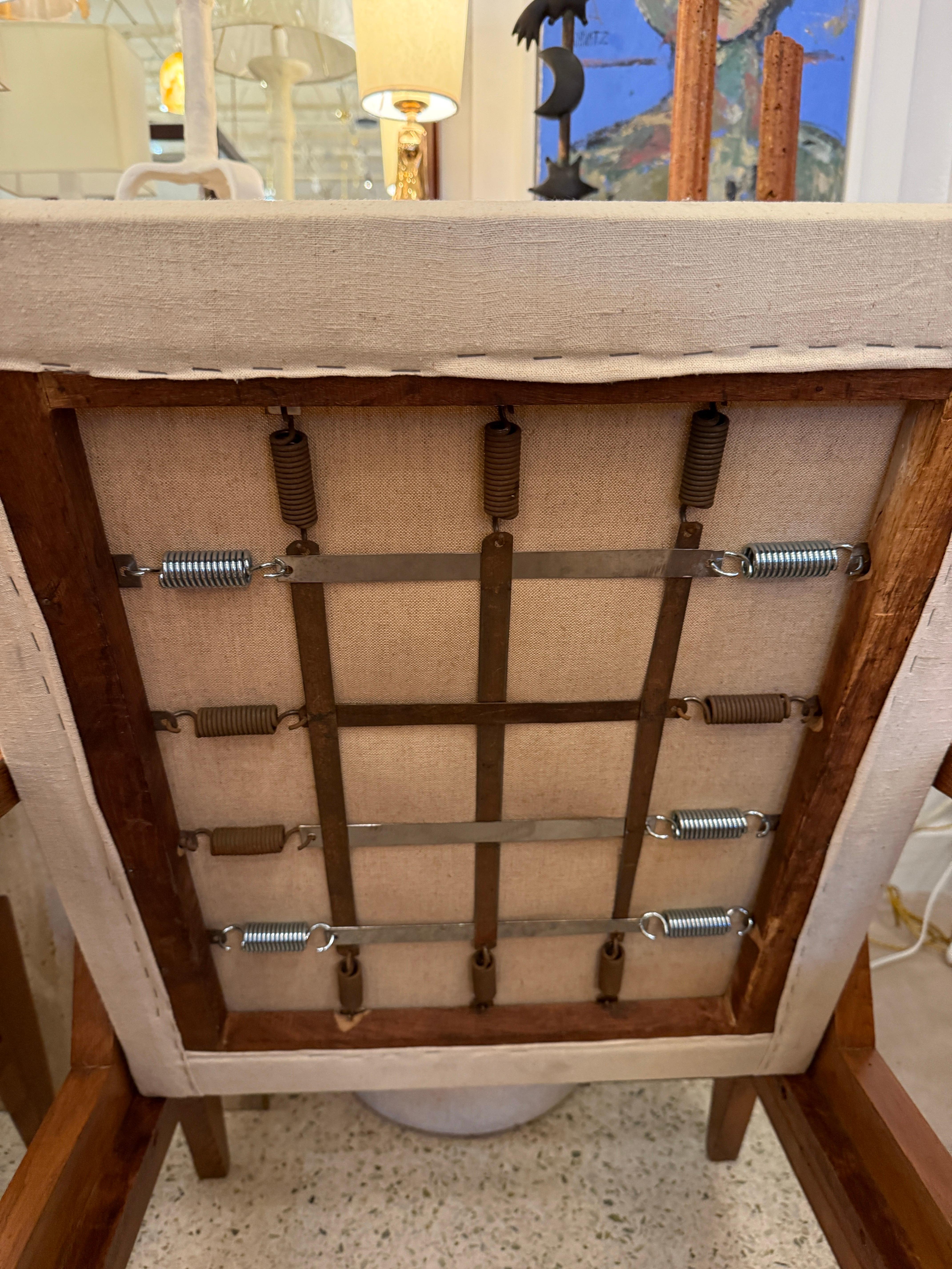 Pair of 1940's Rene Gabriel Oak Armchairs en vente 9