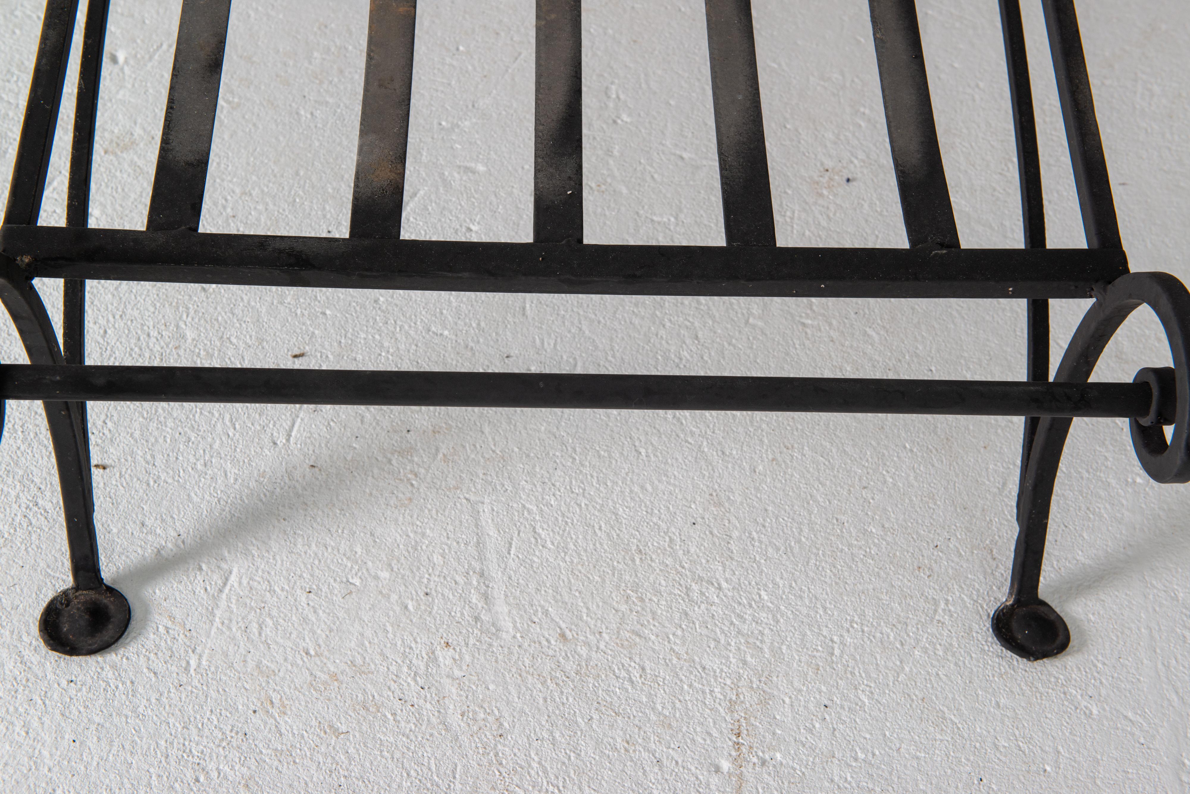 Pair of 1940s Salterini Wrought Iron Chaise Lounges For Sale 10