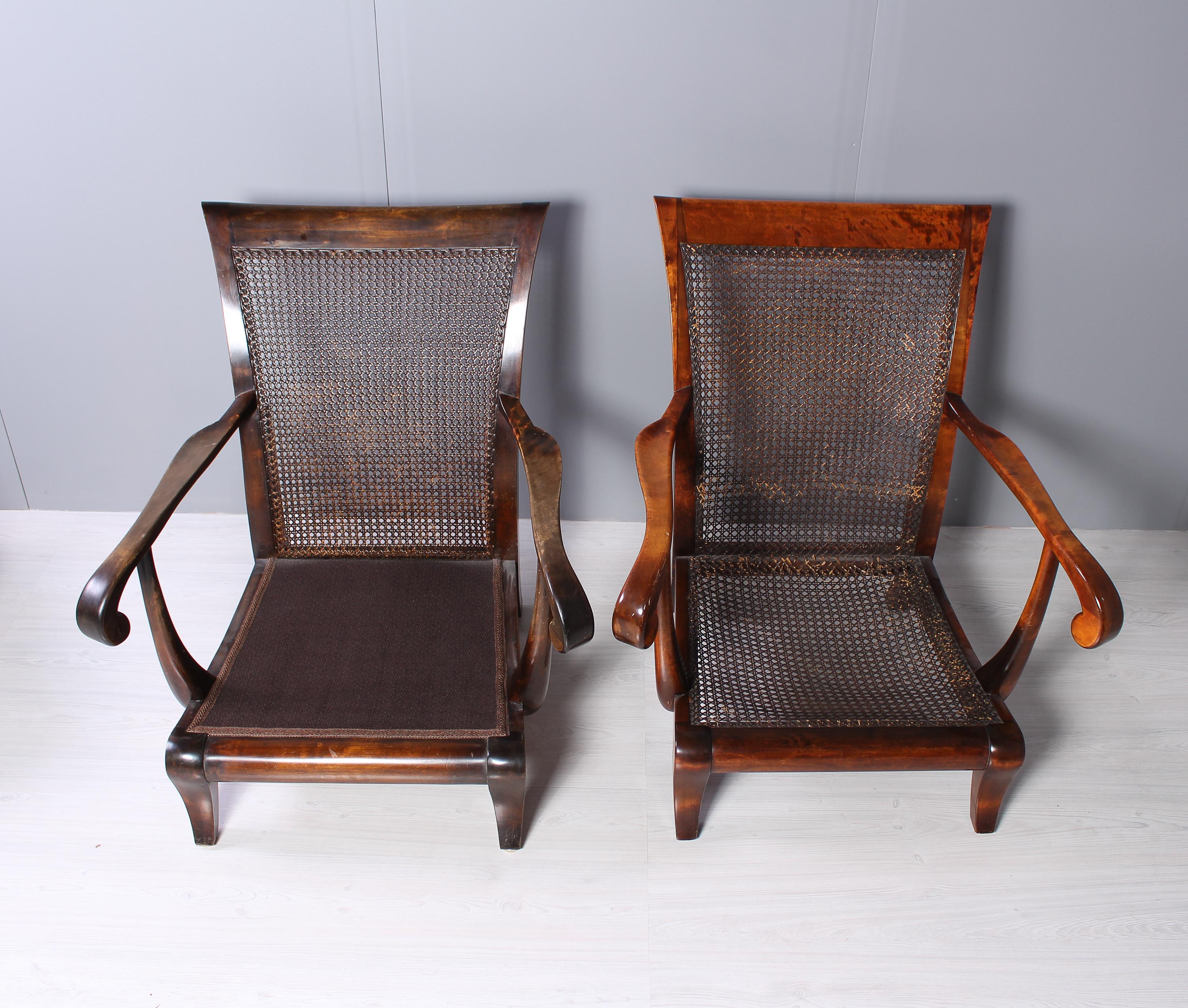 Pair of 1940s Scandinavian Lounge Chairs and Ottomans  11