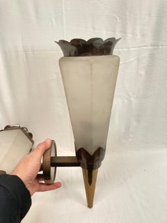 Pair of 1940's sconces by Genet et Michon