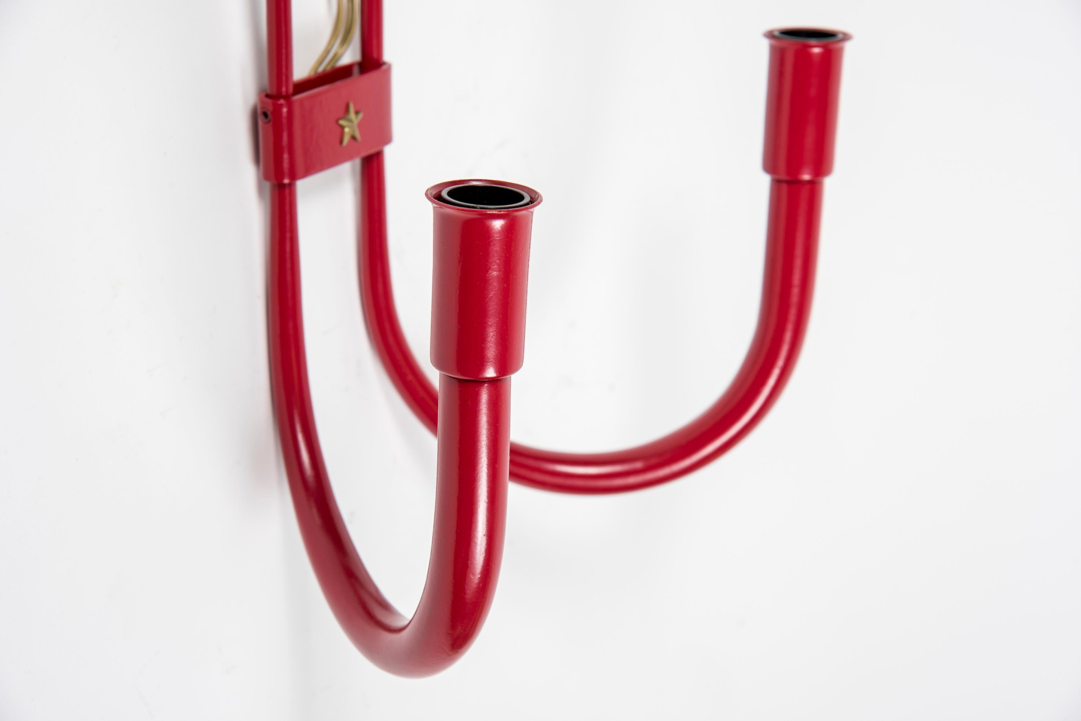 Métal Paire d'appliques des années 1940 par René Drouet en vente