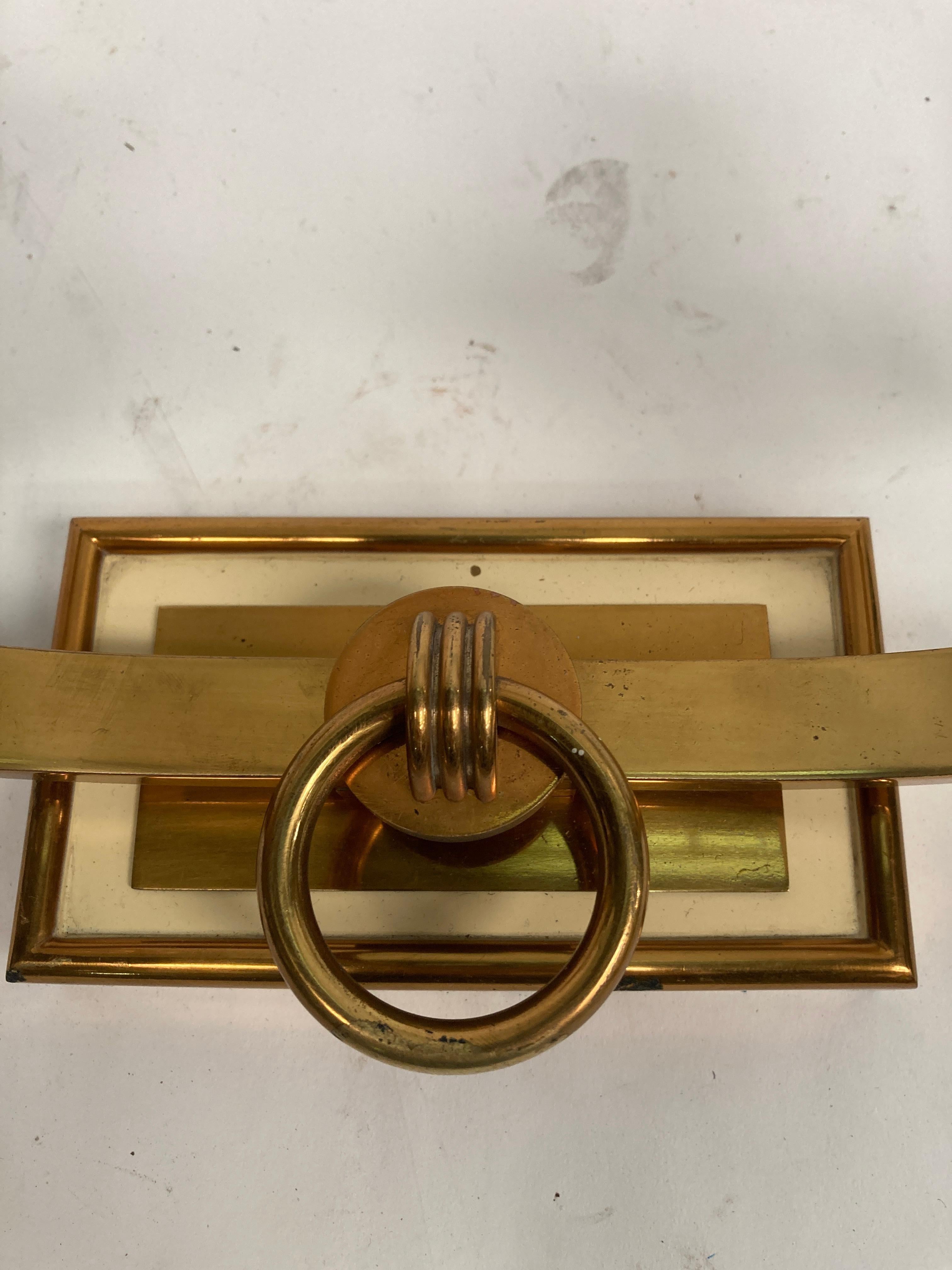 Pair of 1940's sconces in the style of André Arbus In Good Condition For Sale In Bois-Colombes, FR