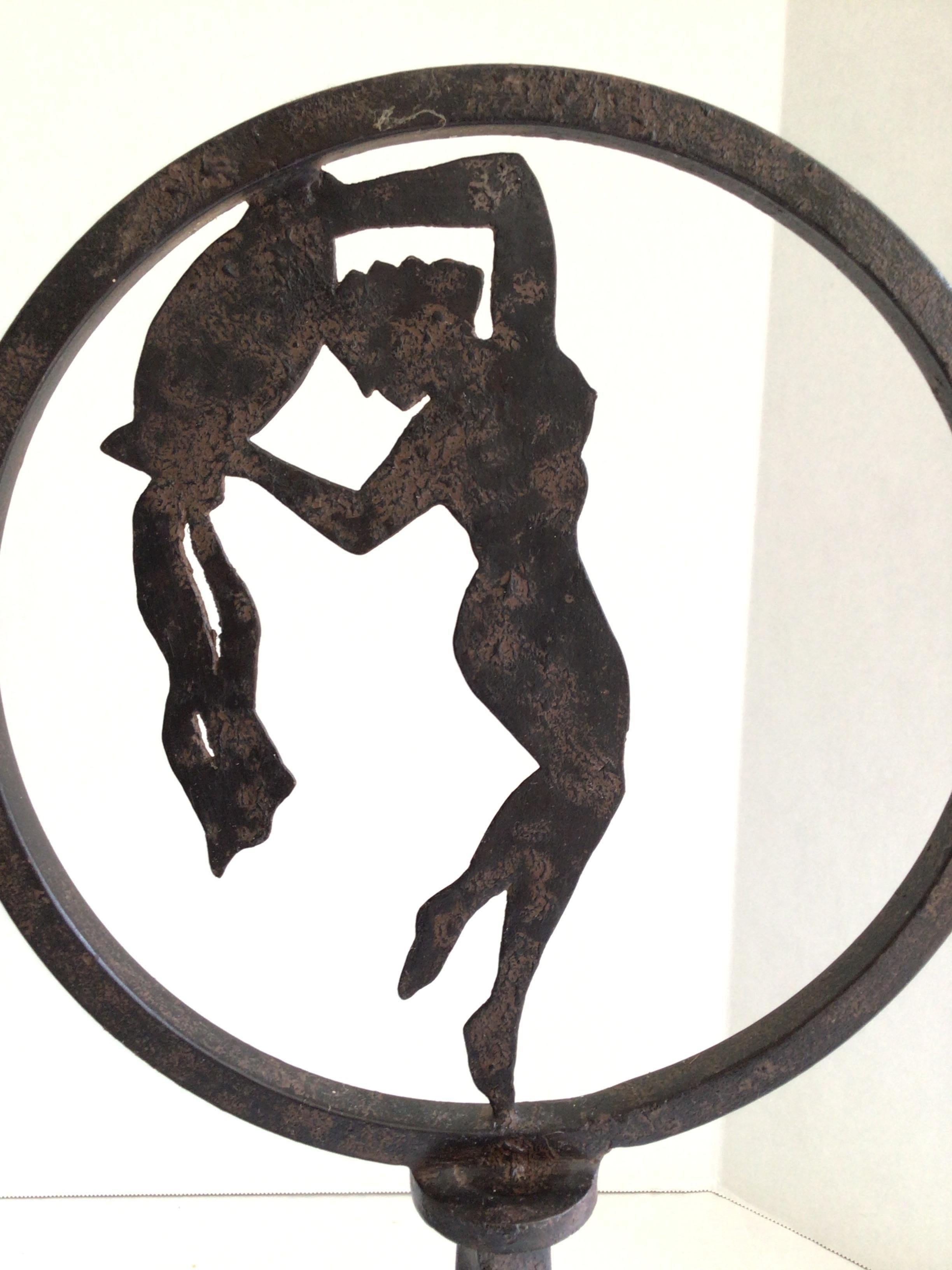 Coppia di sculture decorative da appoggio in ferro massiccio del 1940 in vendita 3