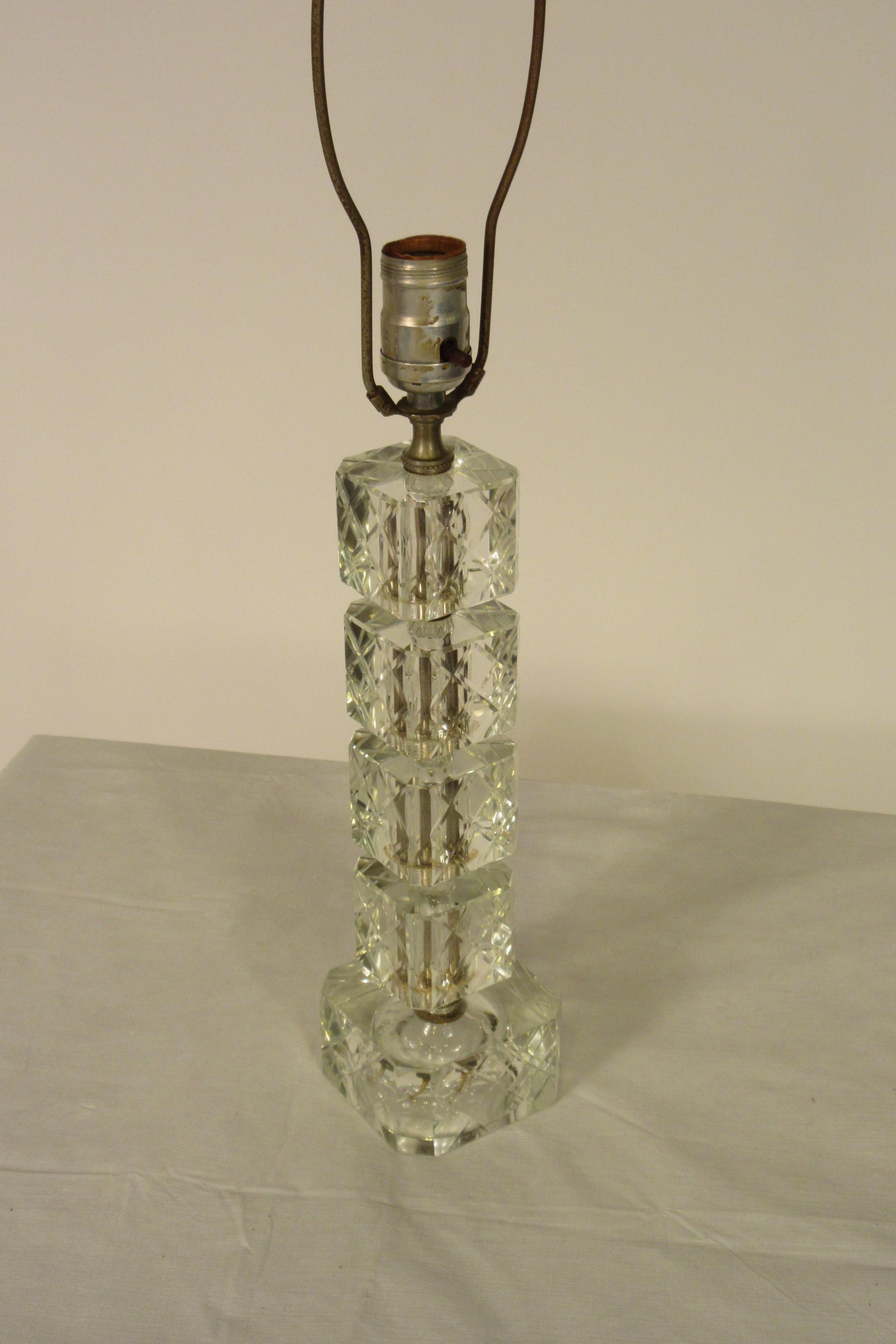 cube glass lamp