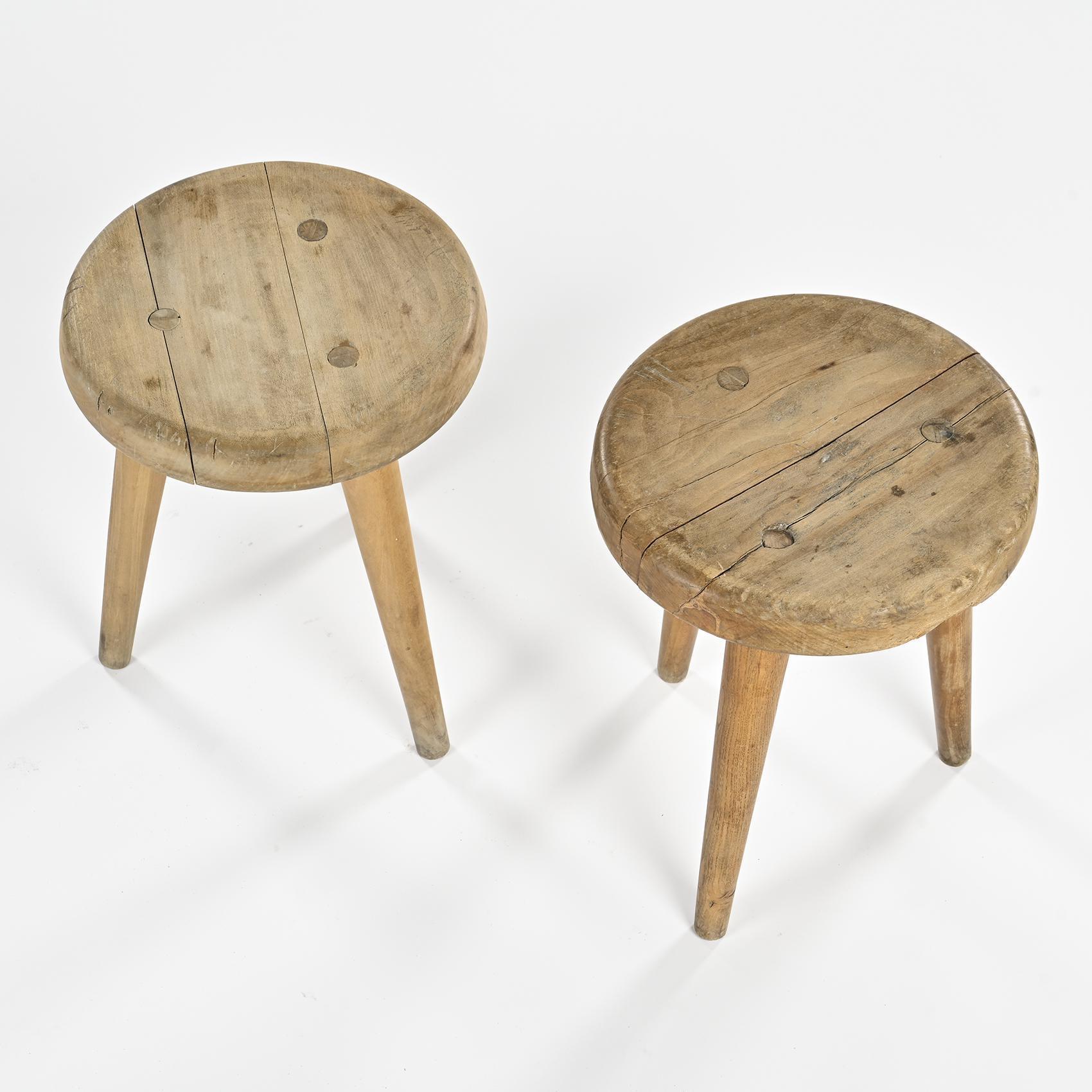 Pair of 1940s Stools in the manner of Charlotte Perriand For Sale 3