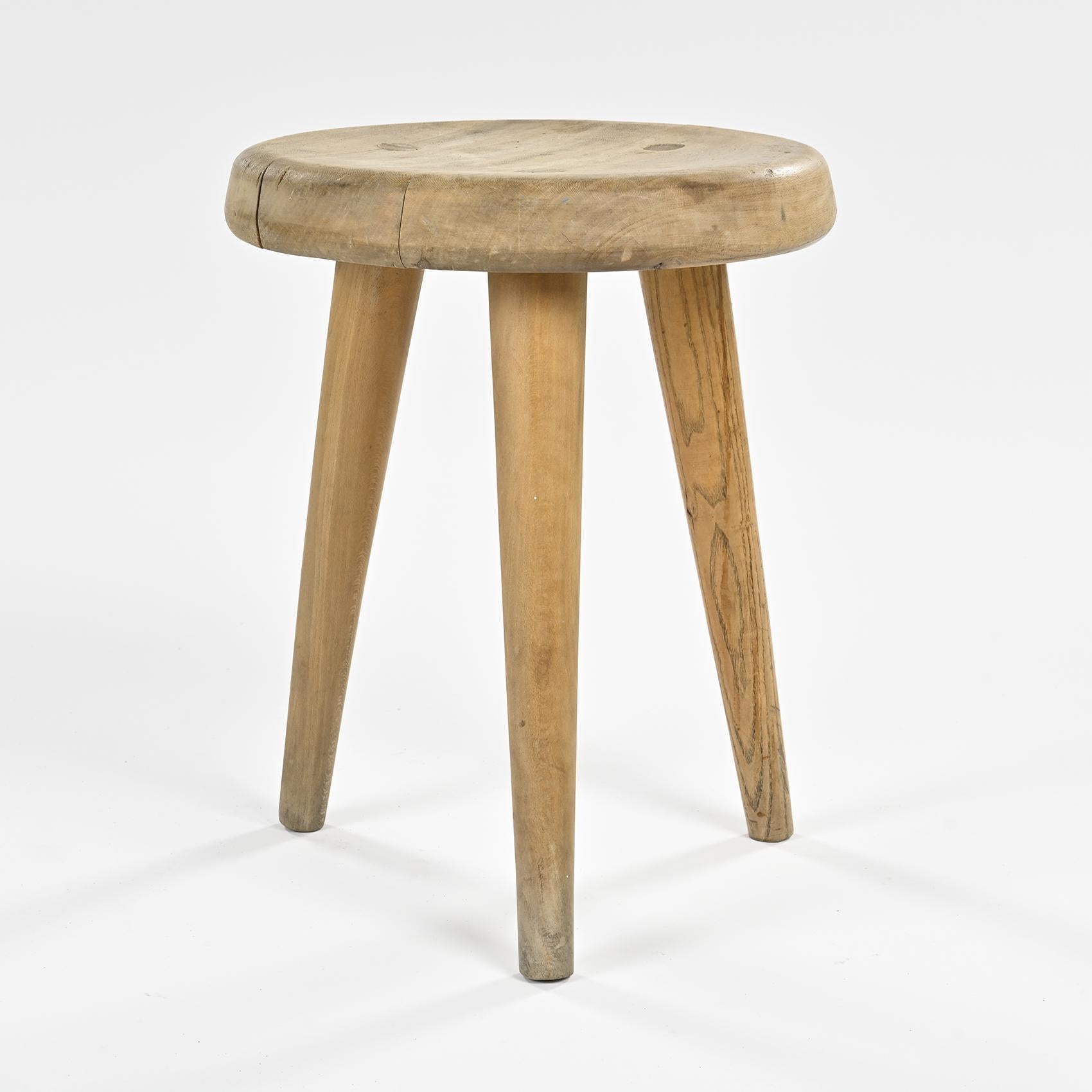 Pair of 1940s Stools in the manner of Charlotte Perriand For Sale 2