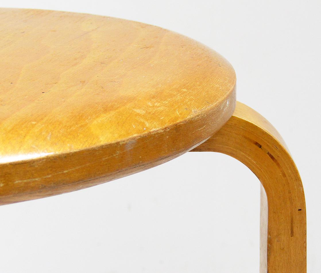 Pair of 1940s Swedish #60 Stools in Birch by Alvar Aalto for Artek-Pascoe 4