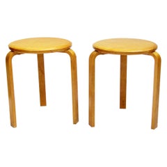 Pair of 1940s Swedish #60 Stools in Birch by Alvar Aalto for Artek-Pascoe