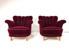 Pair of 1940's Swedish Lounge Chairs