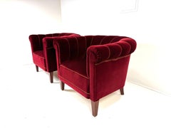 Pair of 1940's Swedish Lounge Chairs