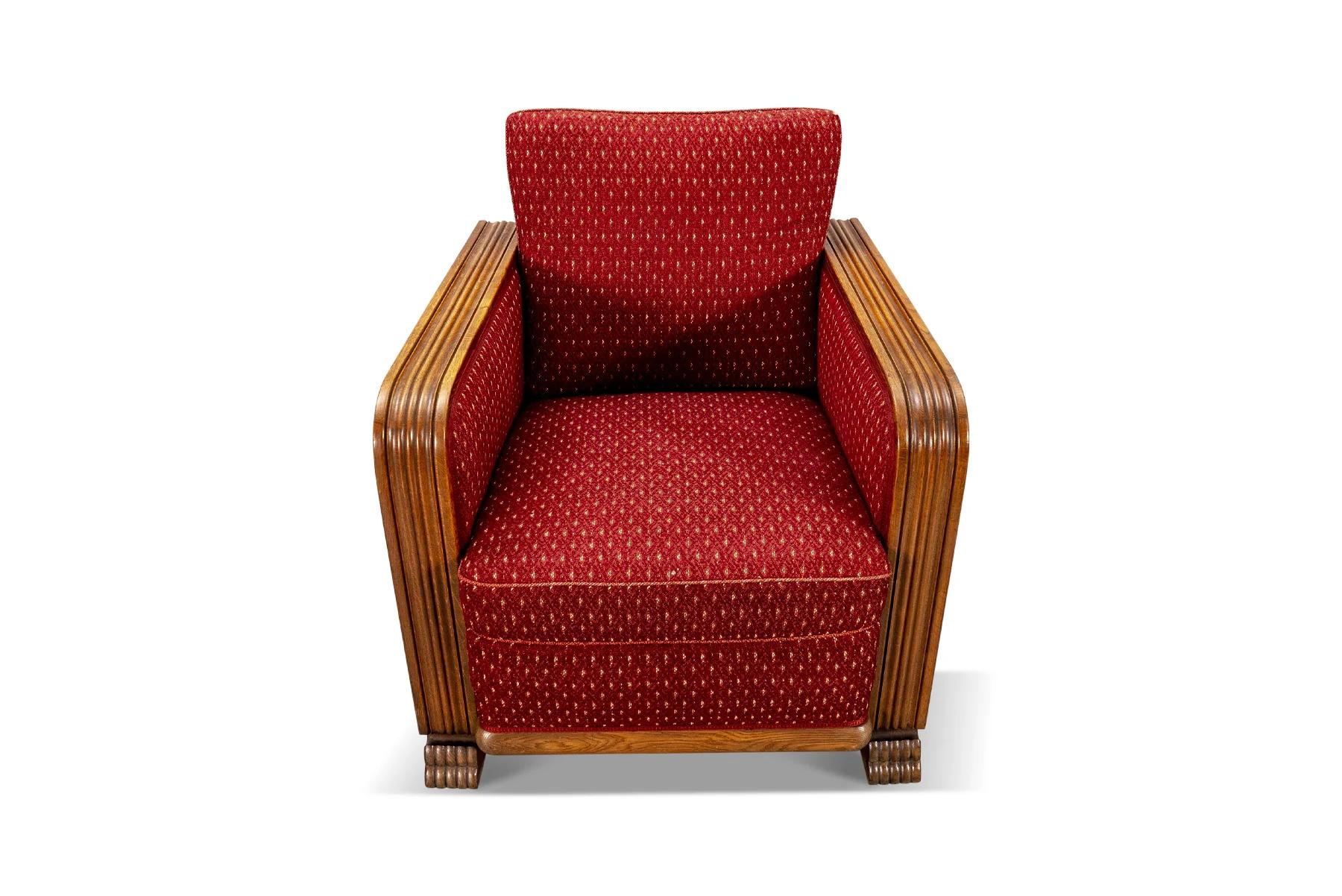 19th Century Pair Of 1940s Swedish Oak Lounge Chairs