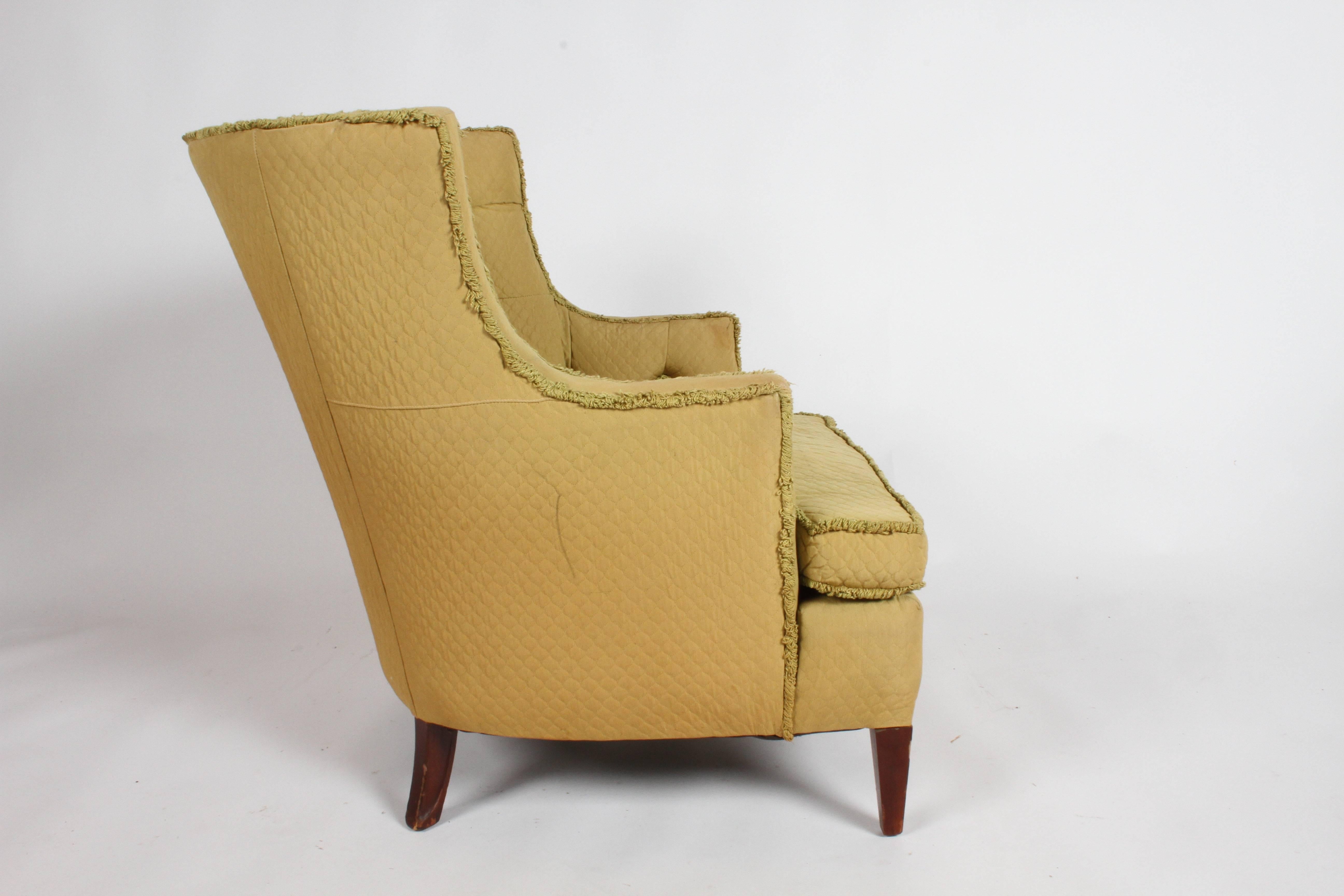American Pair of 1940s Tomlinson Barrel Back Lounge Chairs