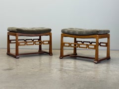 Pareja de taburetes tapizados de los años 40