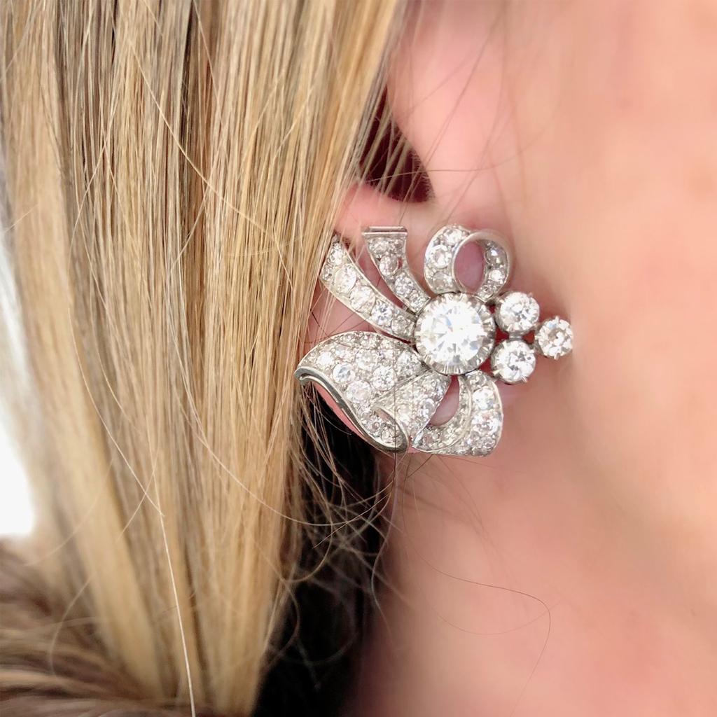 1940s clip on earrings