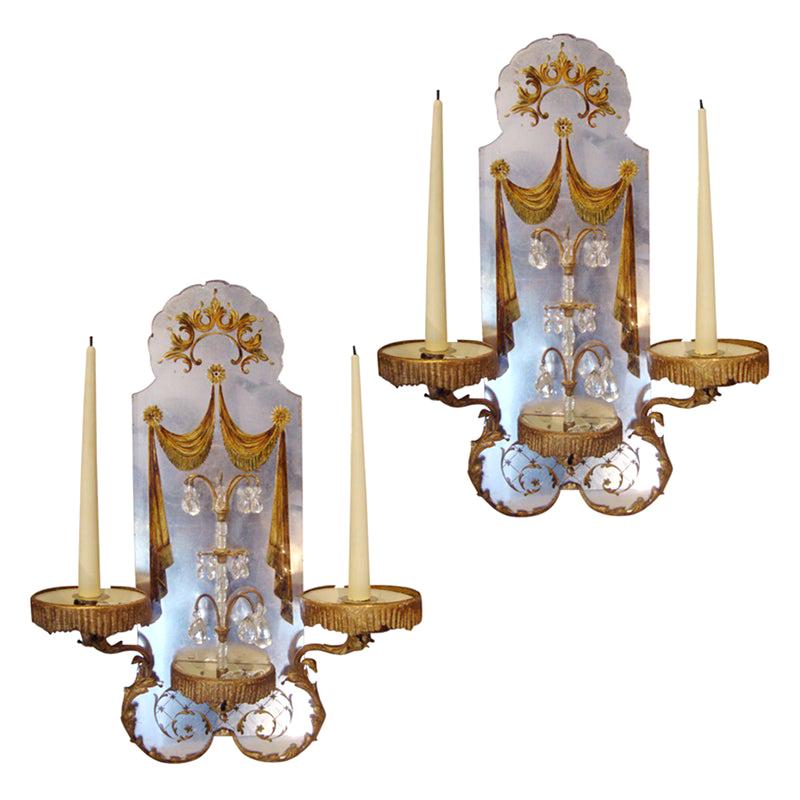 Pair of 1940s Wall Lights in the Style of Maison Baguès