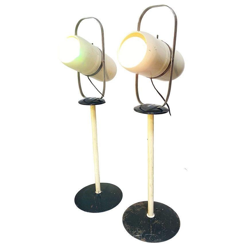 Metà XX secolo Coppia di lampade autoabbronzanti Westinghouse di metà secolo del 1940 in vendita
