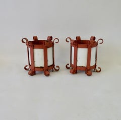 Pair of 1940s Wrought Iron Plant Stands or Holders