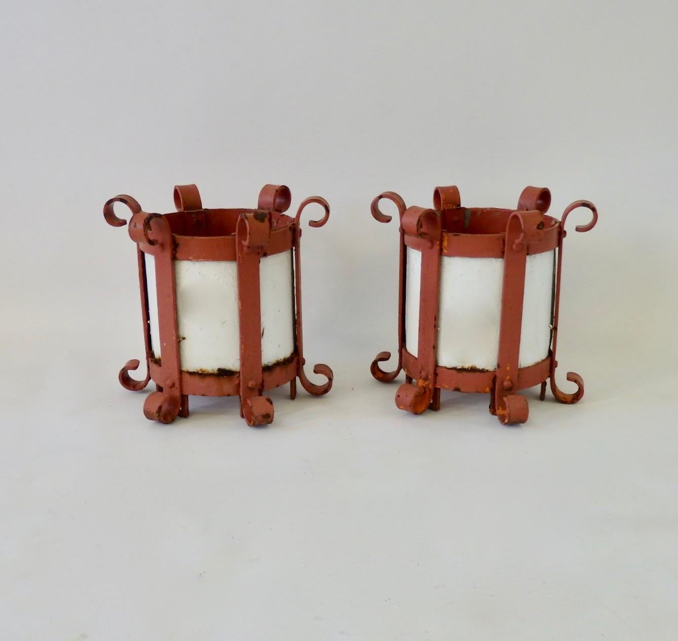 wrought iron plant holders wall
