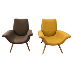 Pair of 1950 Armchairs Attributed to Alvin Lustig