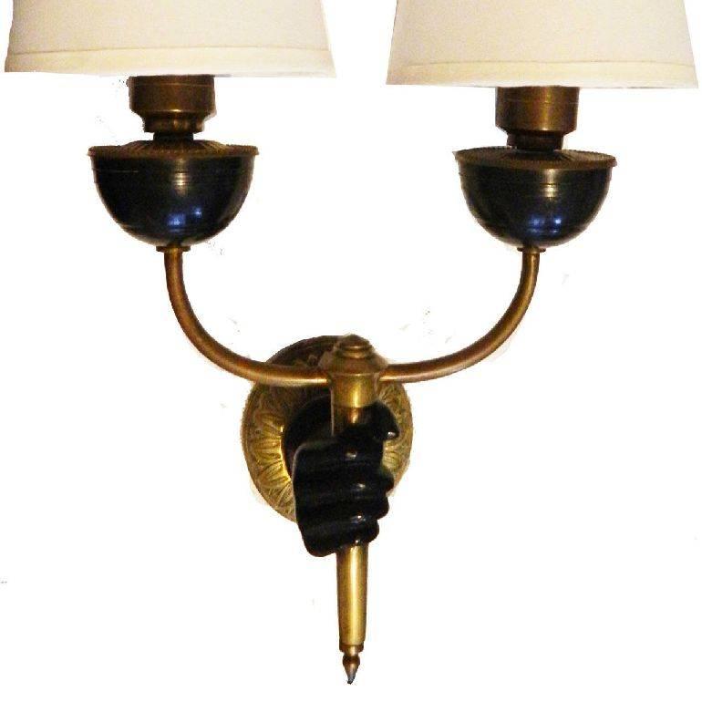 Mid-Century Modern Pair of 1950 French Sconces by Andre Arbus