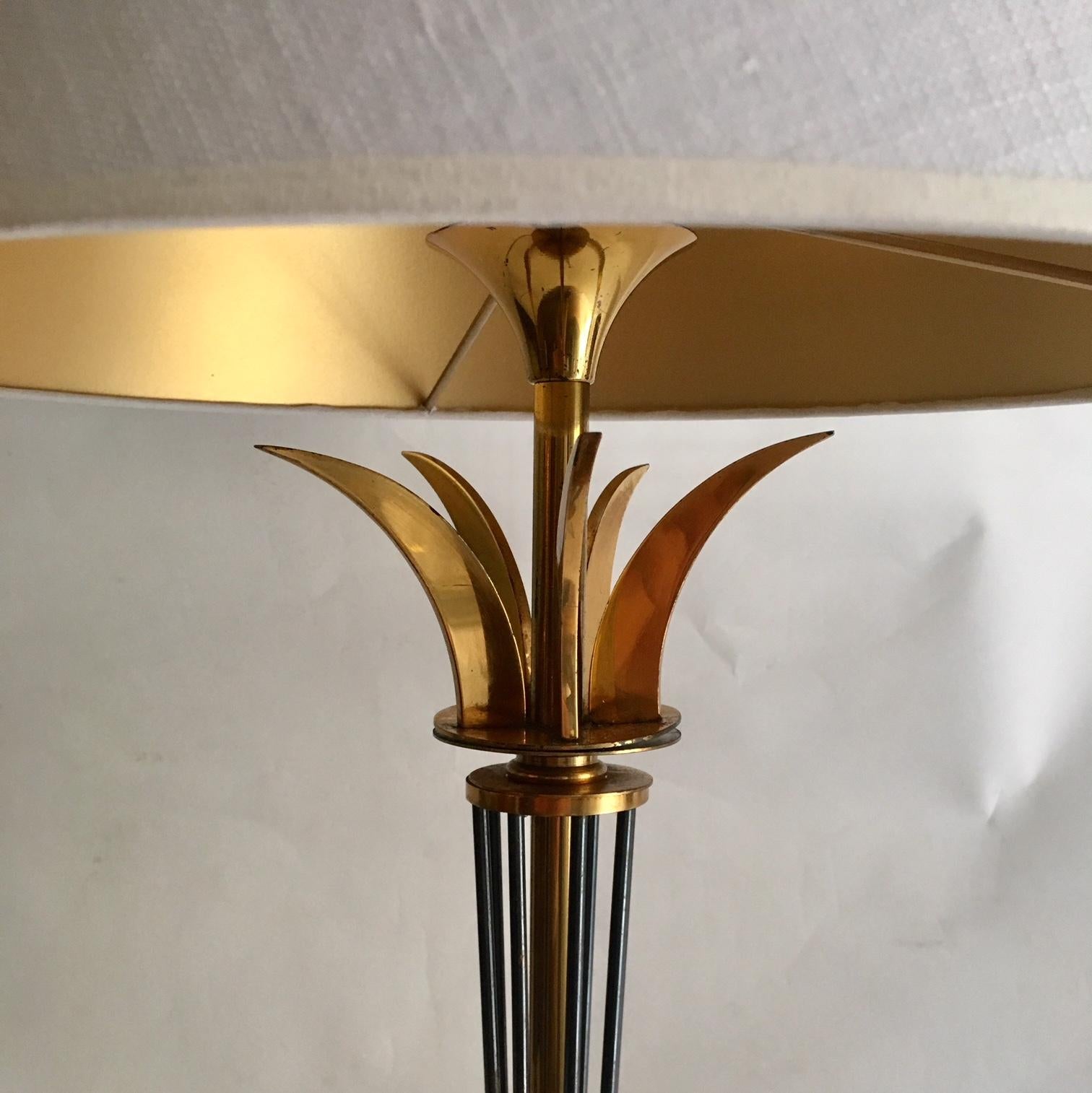 Lacquered Pair of 1950 French Table Lamps by Maison Arlus