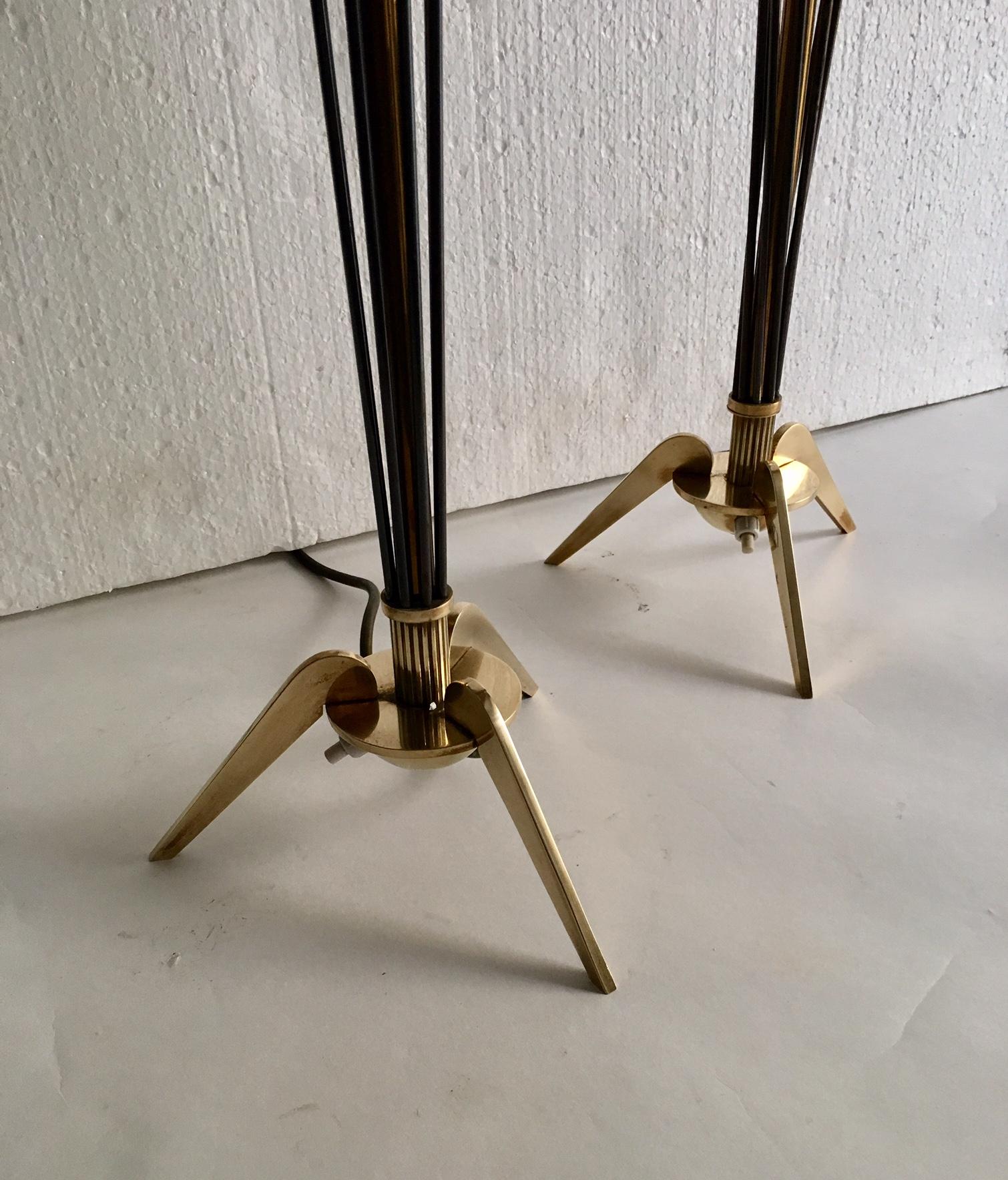 Pair of 1950 French Table Lamps by Maison Arlus 2