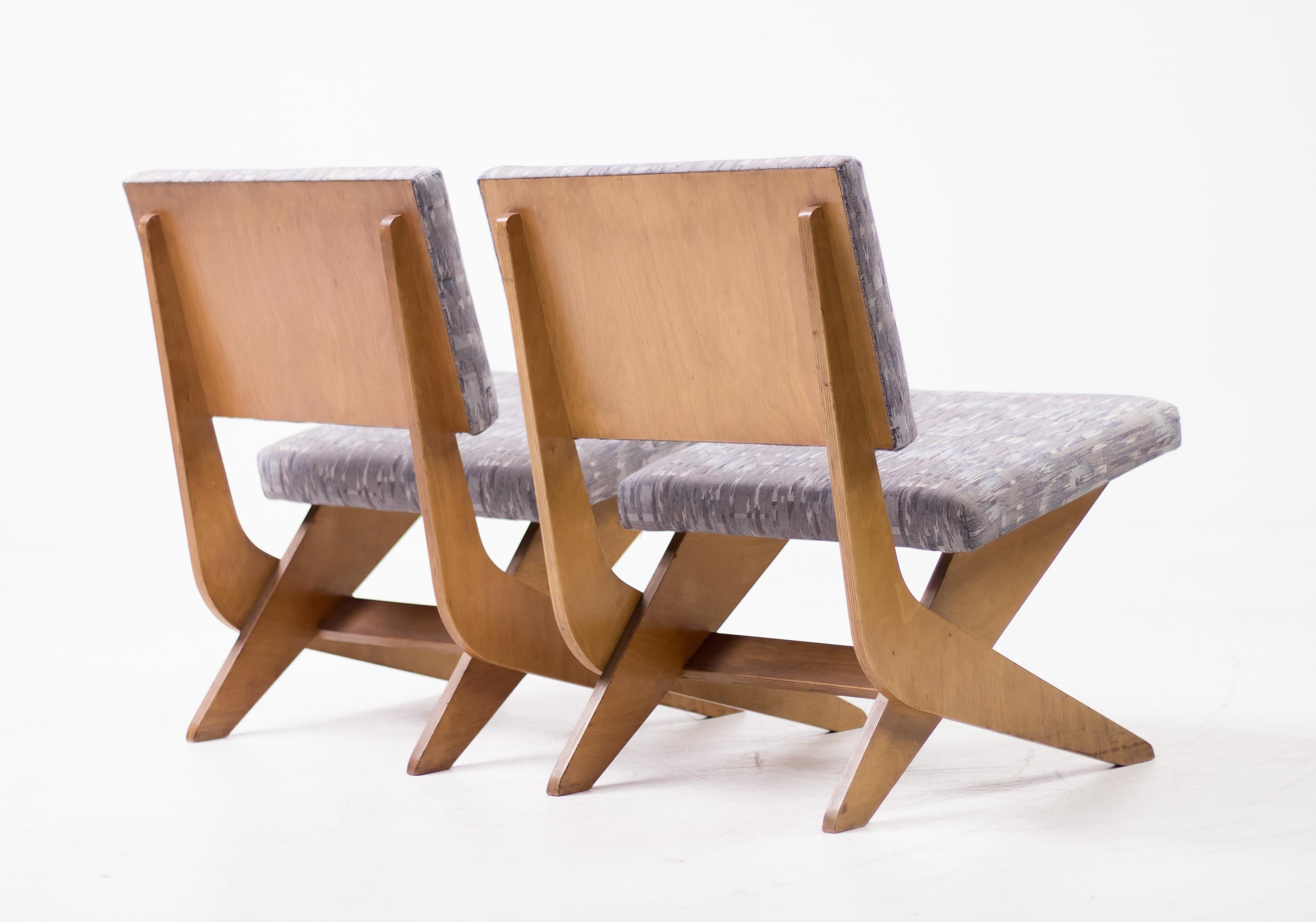 Mid-Century Modern Pair of 1950 Scissors Chairs