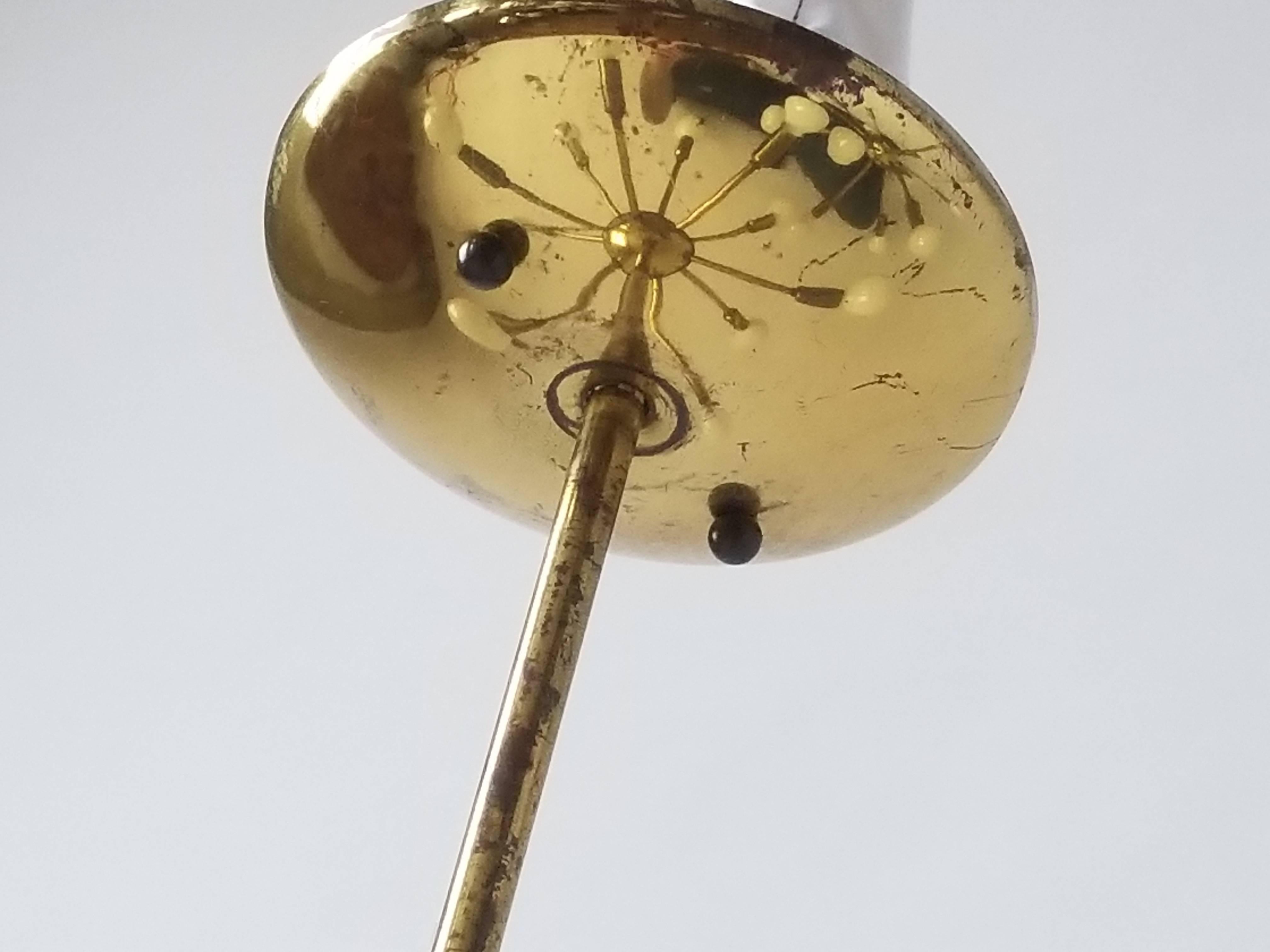 Paire de Sputniks à douze bras en laiton des années 1950, États-Unis 3
