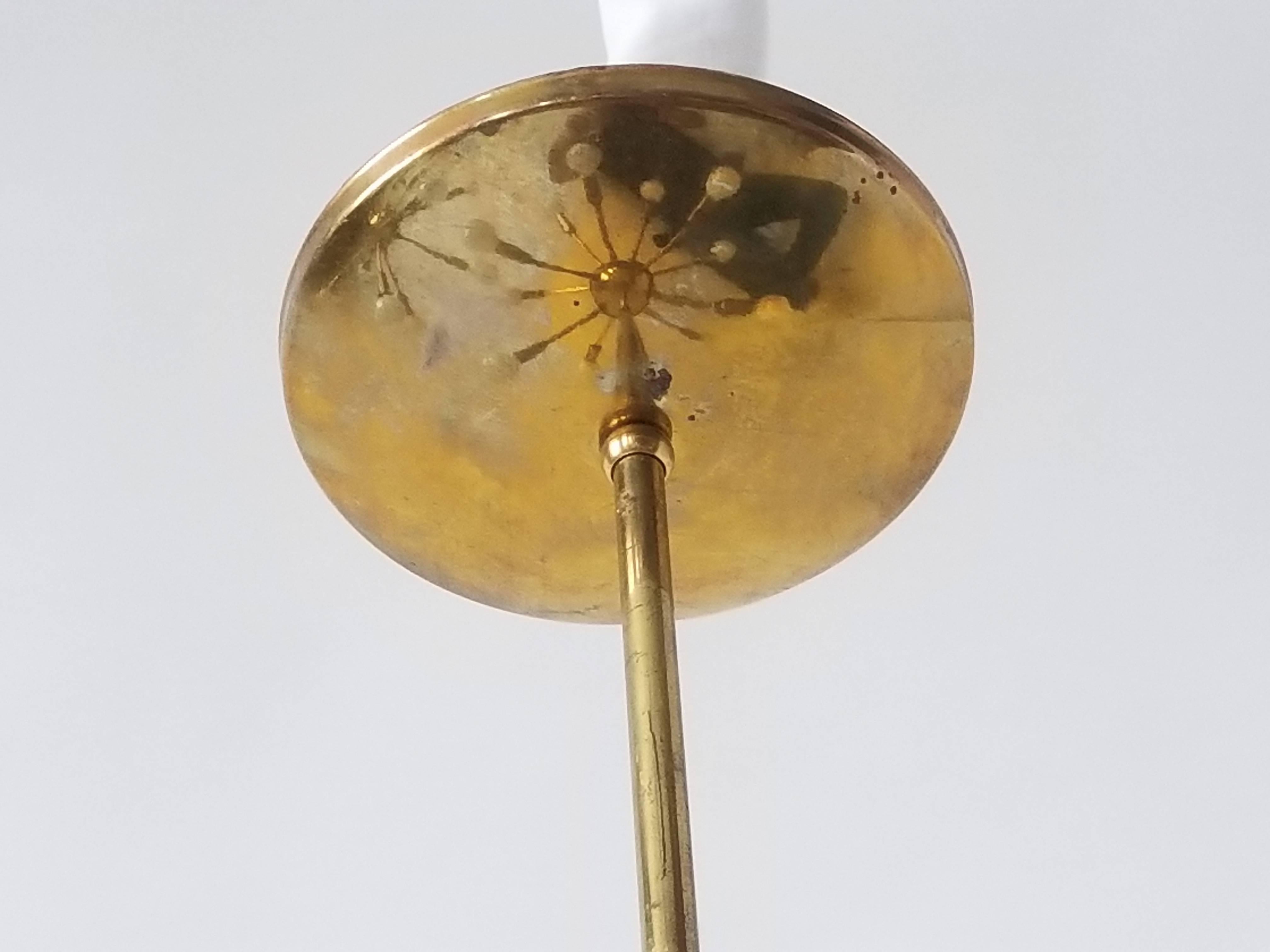Paire de Sputniks à douze bras en laiton des années 1950, États-Unis 2