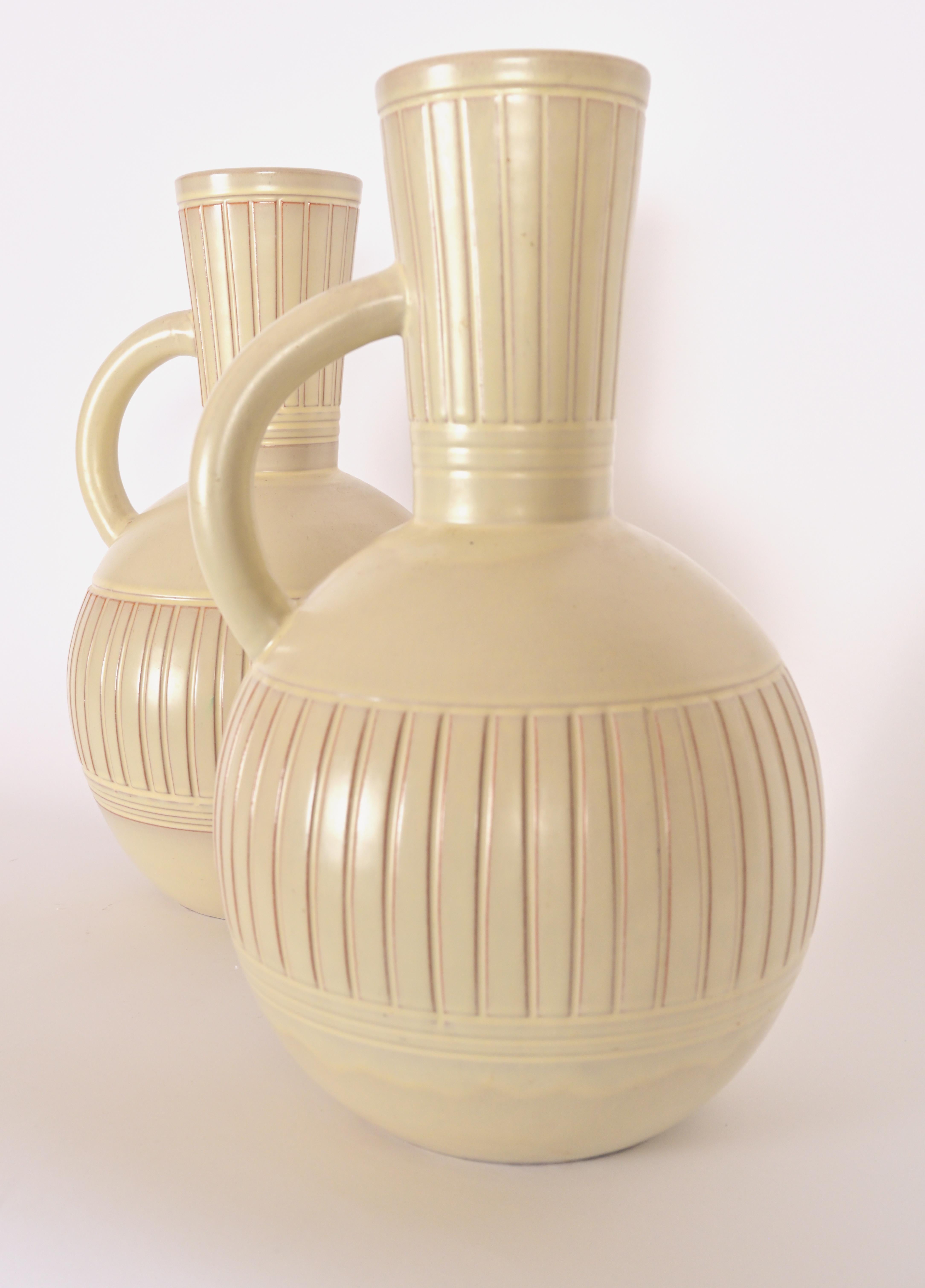 Ceramic Pair of 1950s Andersson & Johansson Floor Vases  For Sale