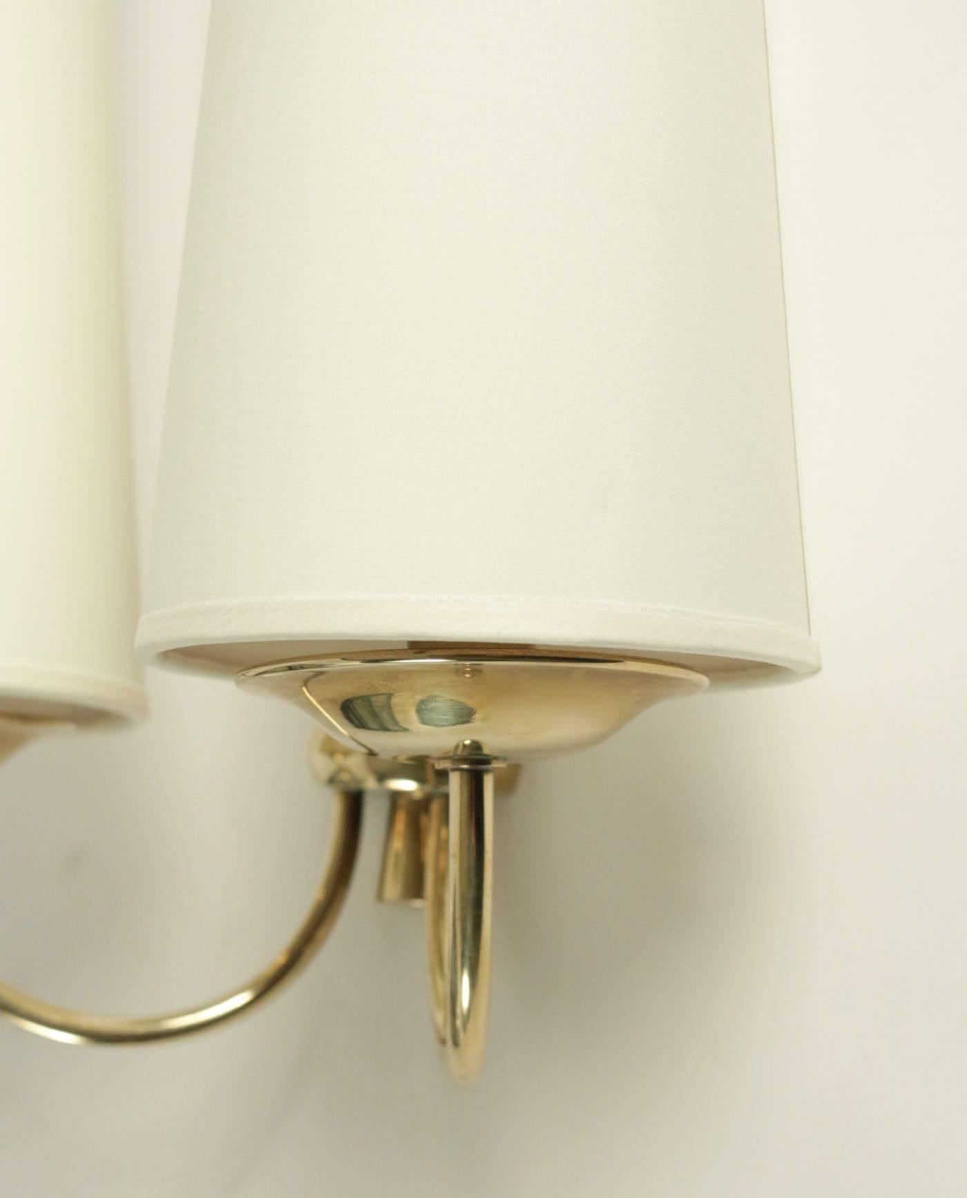 Pair of 1950s Arlus Brass Sconces In Good Condition In Saint-Ouen, FR