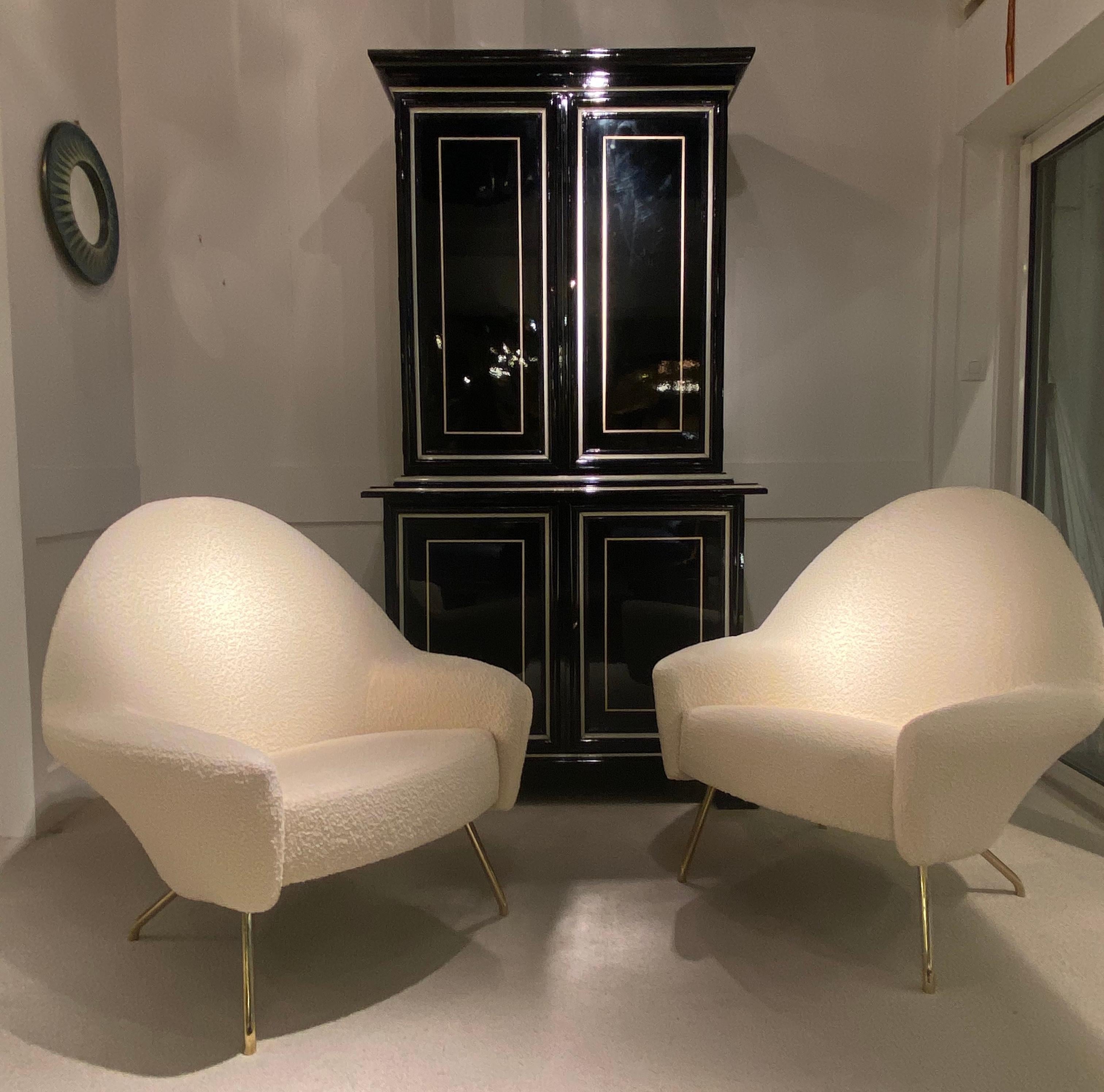 Pair of 1950s Armchairs by Joseph Andre Motte 5