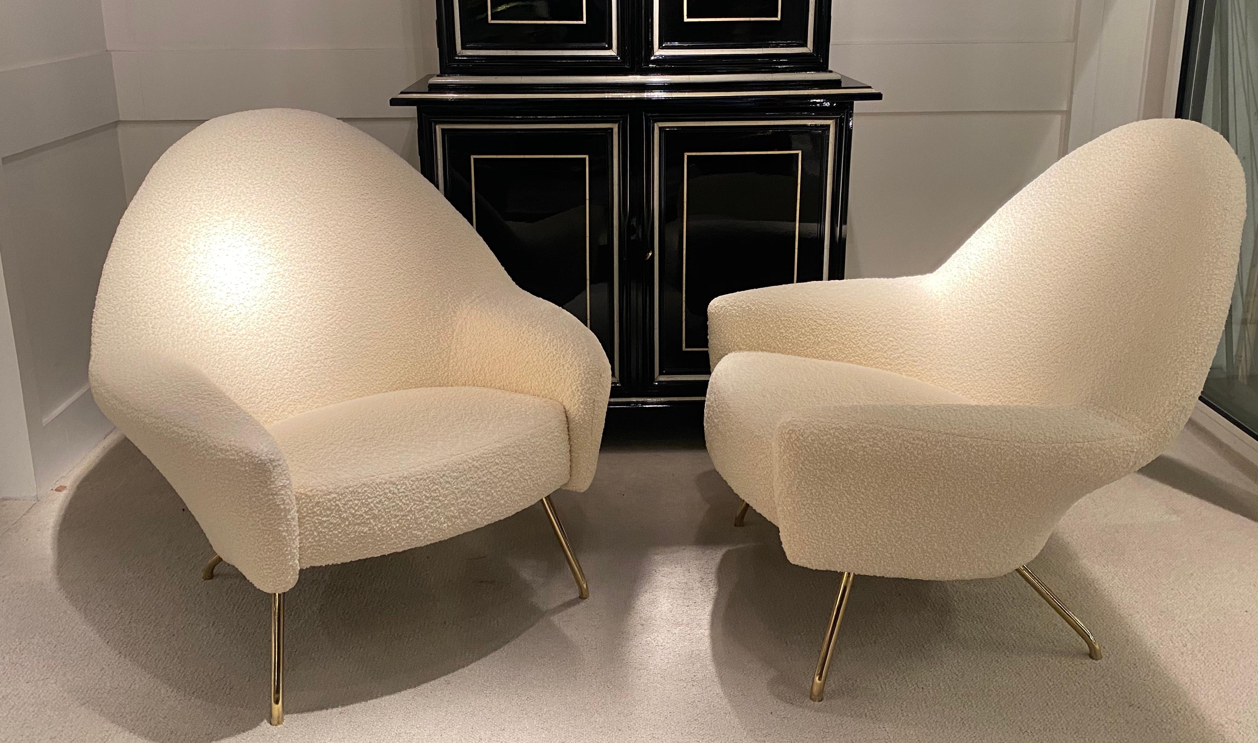 Pair of 1950s Armchairs by Joseph Andre Motte 13