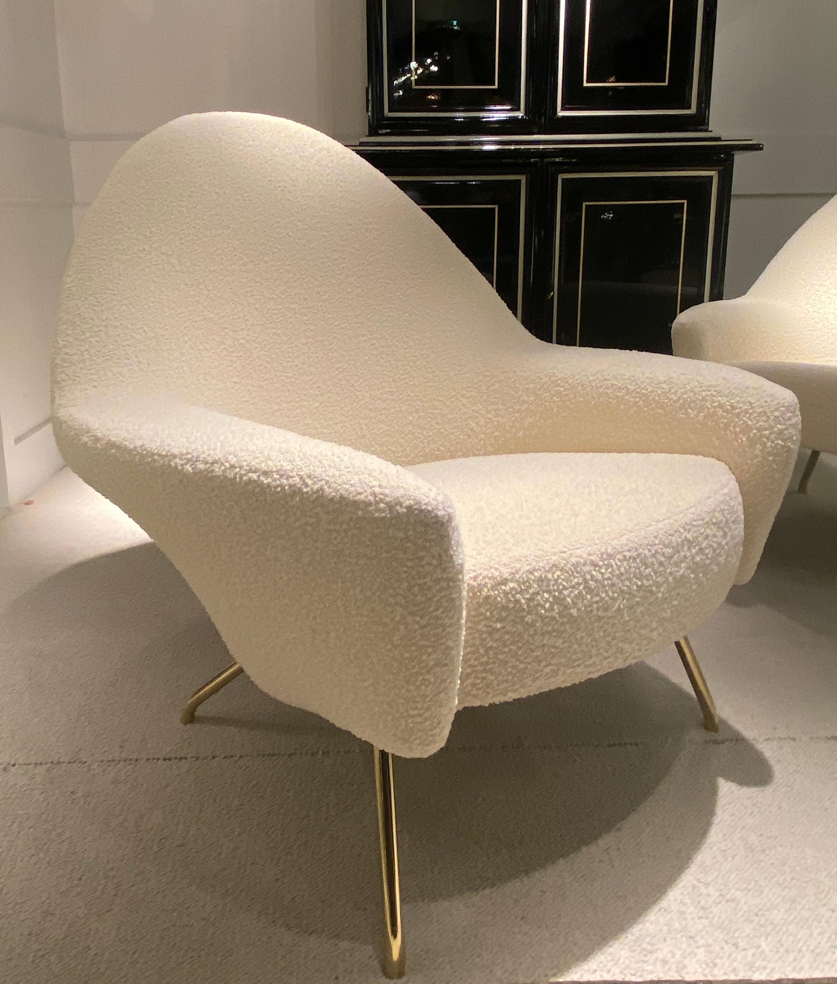 Pair of 1950s Armchairs by Joseph Andre Motte 1