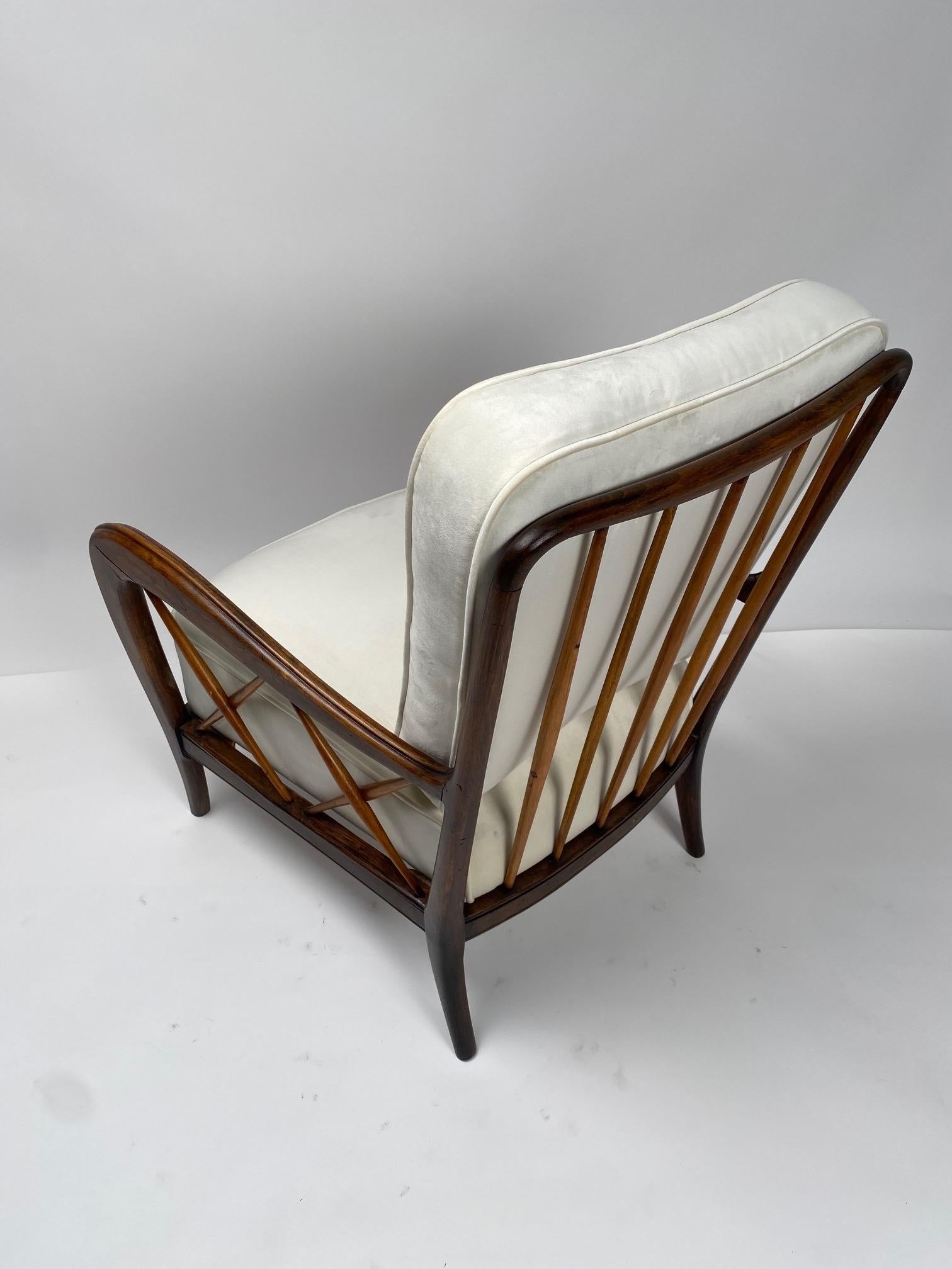 Paar Sessel im Stil von Paolo Buffa aus den 1950er Jahren, Italien, 1950er Jahre 1