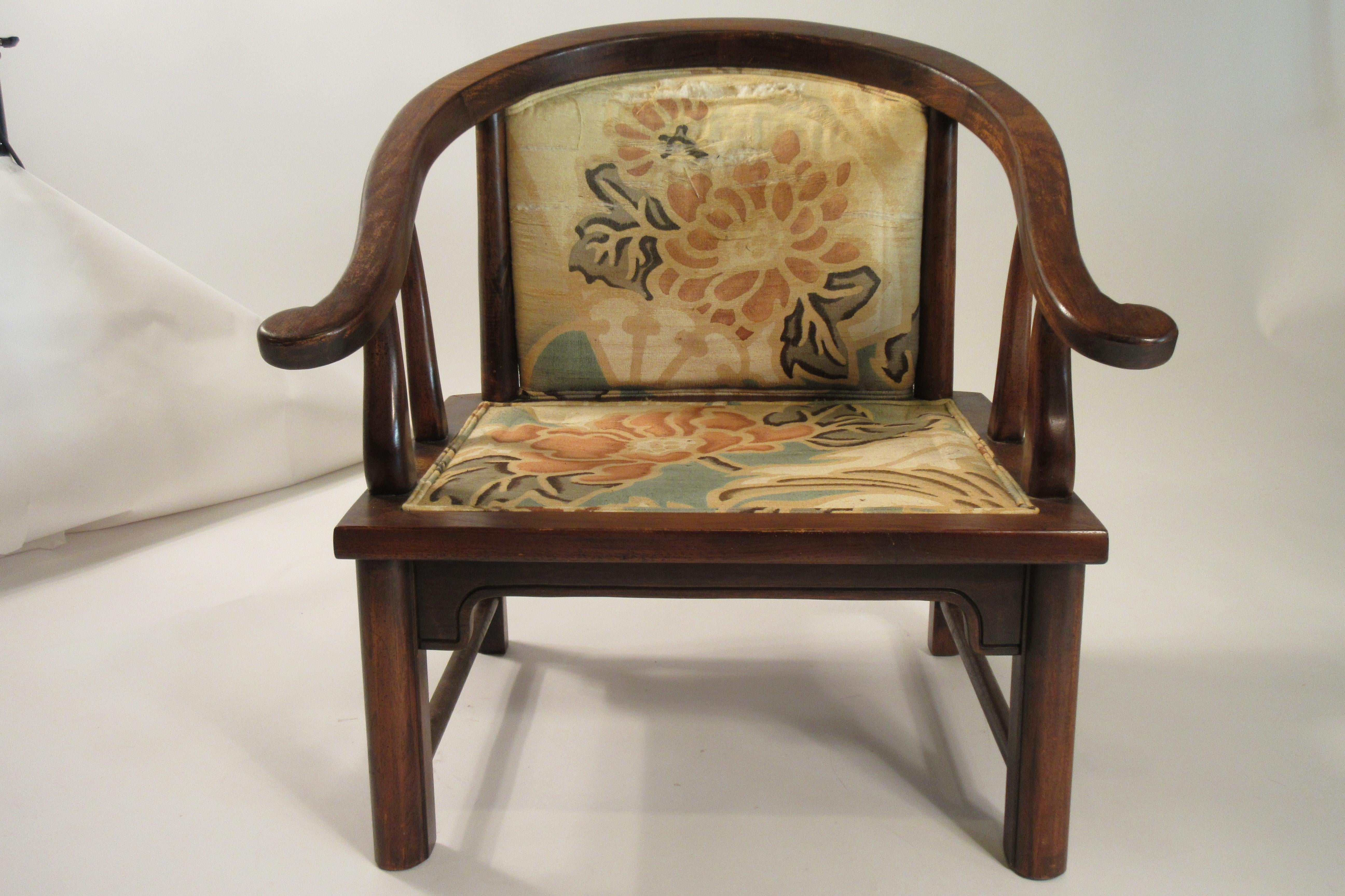 Pair of 1950s Asian Armchairs In Good Condition For Sale In Tarrytown, NY