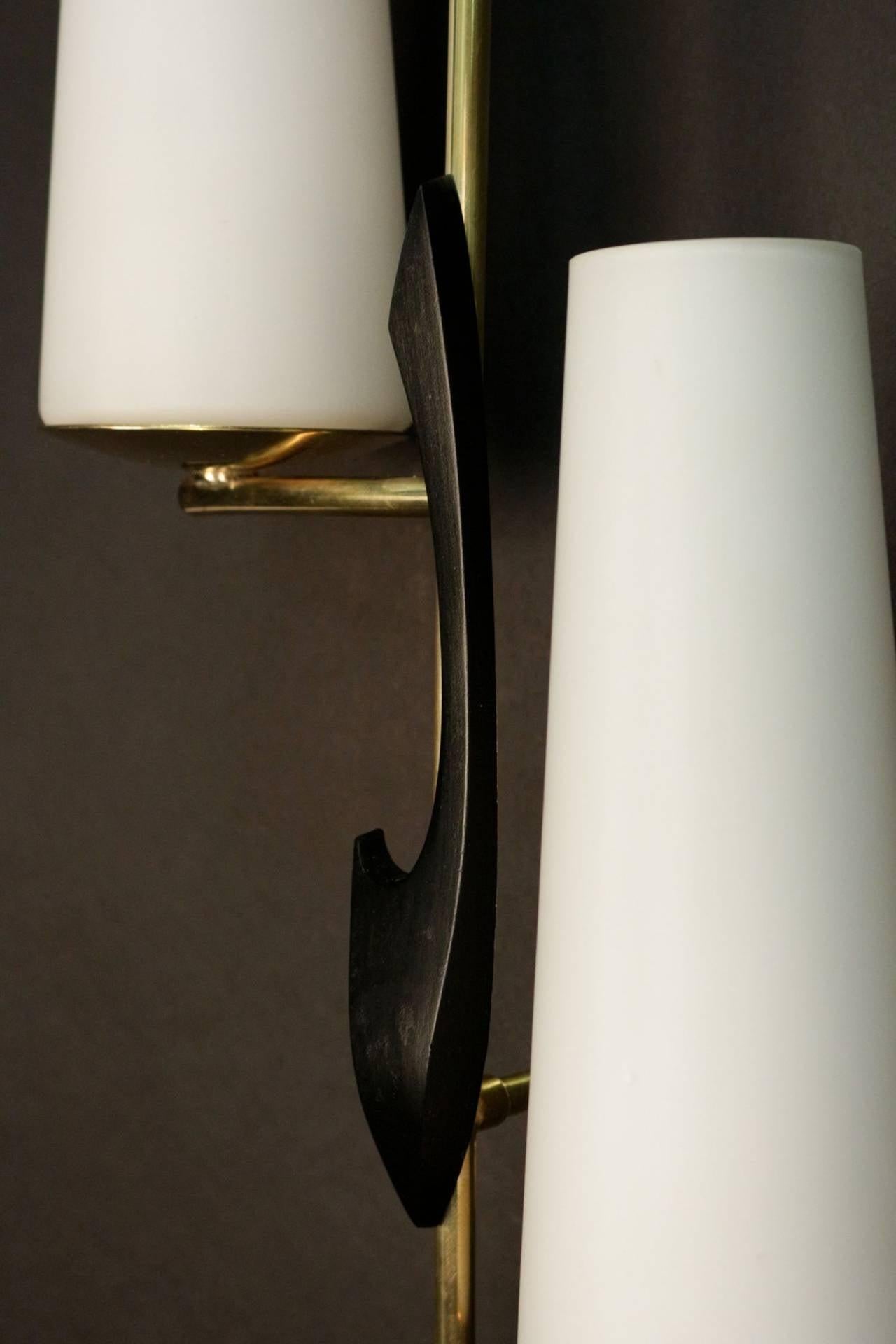 Pair of 1950s Asymmetrical Sconces by Maison Arlus 1