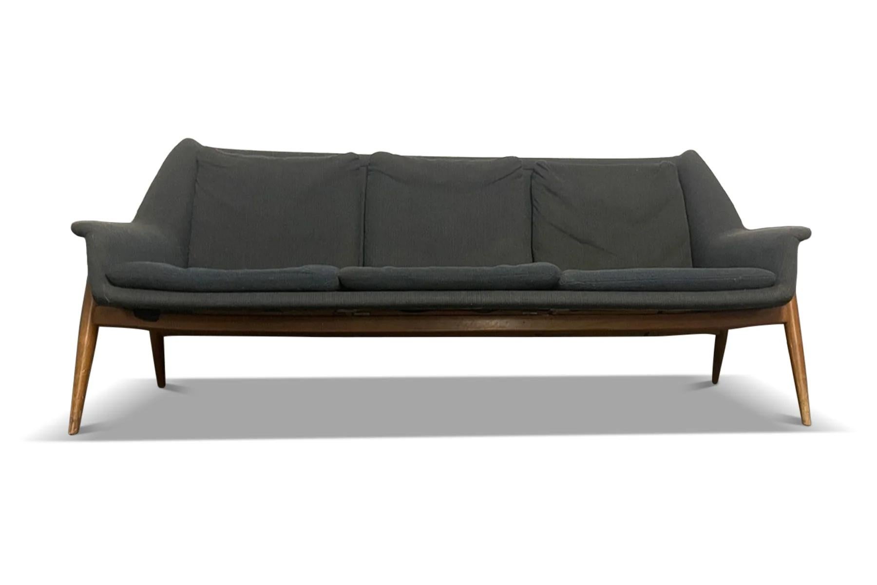 Pair of 1950s atomic lounge chairs + sofa in the manner of folke ohlsson For Sale 6