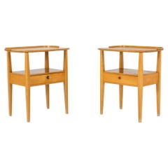 Pair of 1950s Birch Bedside Tables from NK