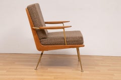 Pair of 1950s Boomerang Cherrywood Armchairs Hans Mitzlaff for Soloform, Germany