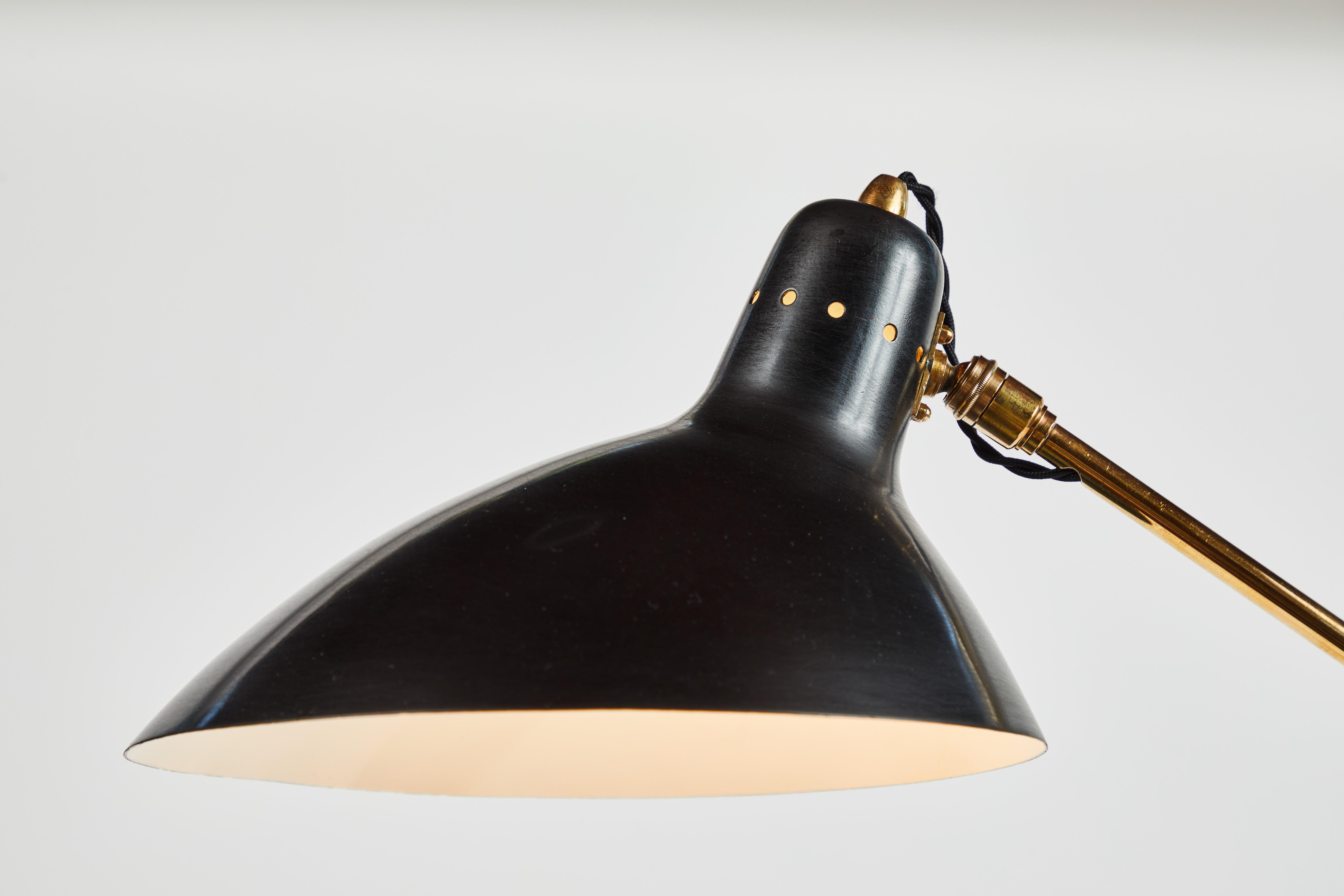 Brass Pair of 1950s Boris Lacroix Table Lamps