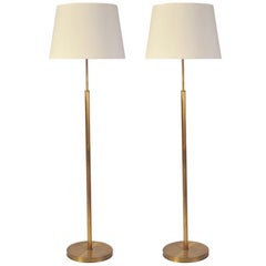 Pair of 1950s Brass Floor Lamps by Josef Frank, Model 2148