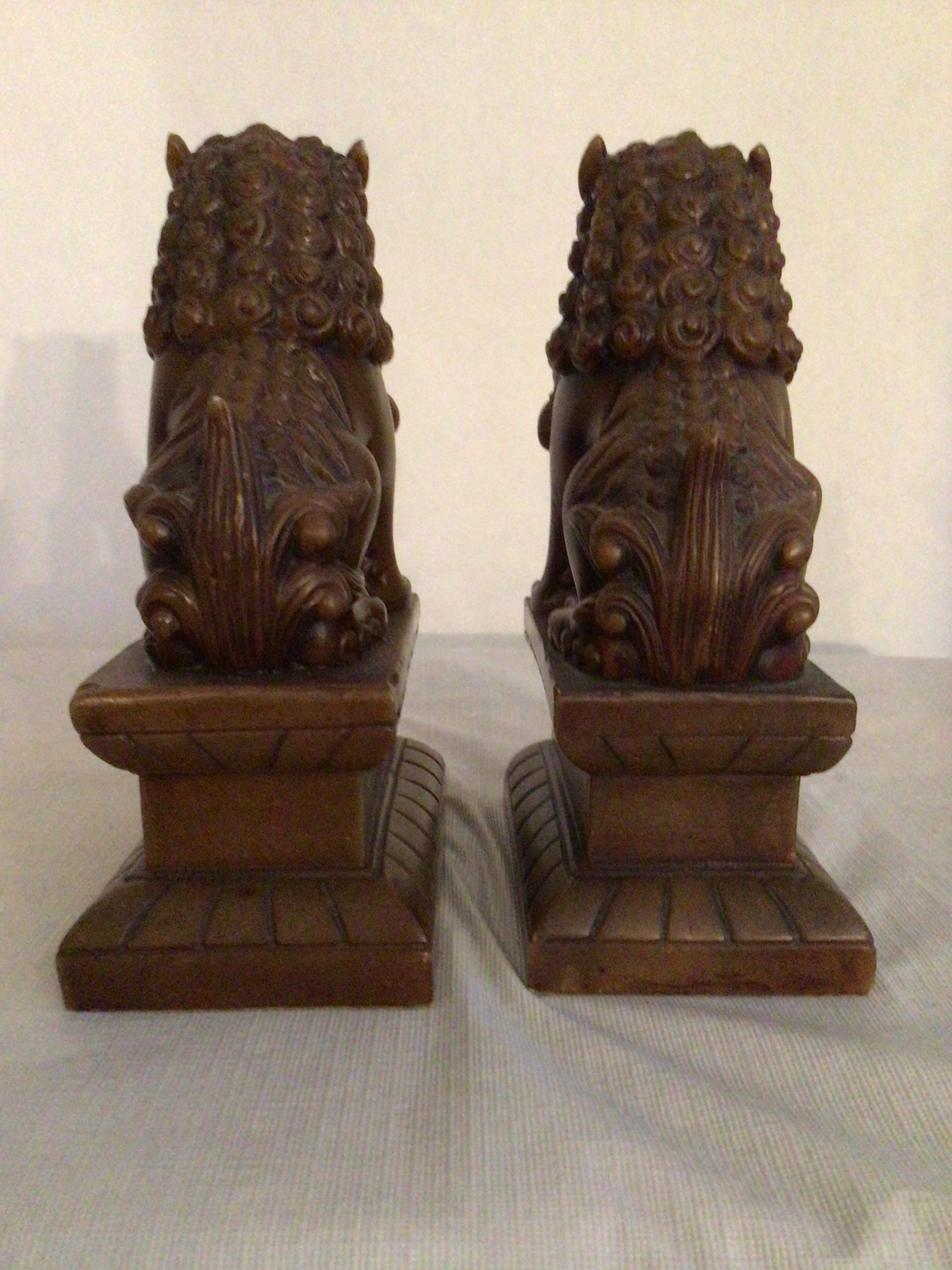 Pair of 1950s Carved Soapstone Foo Dogs For Sale 1