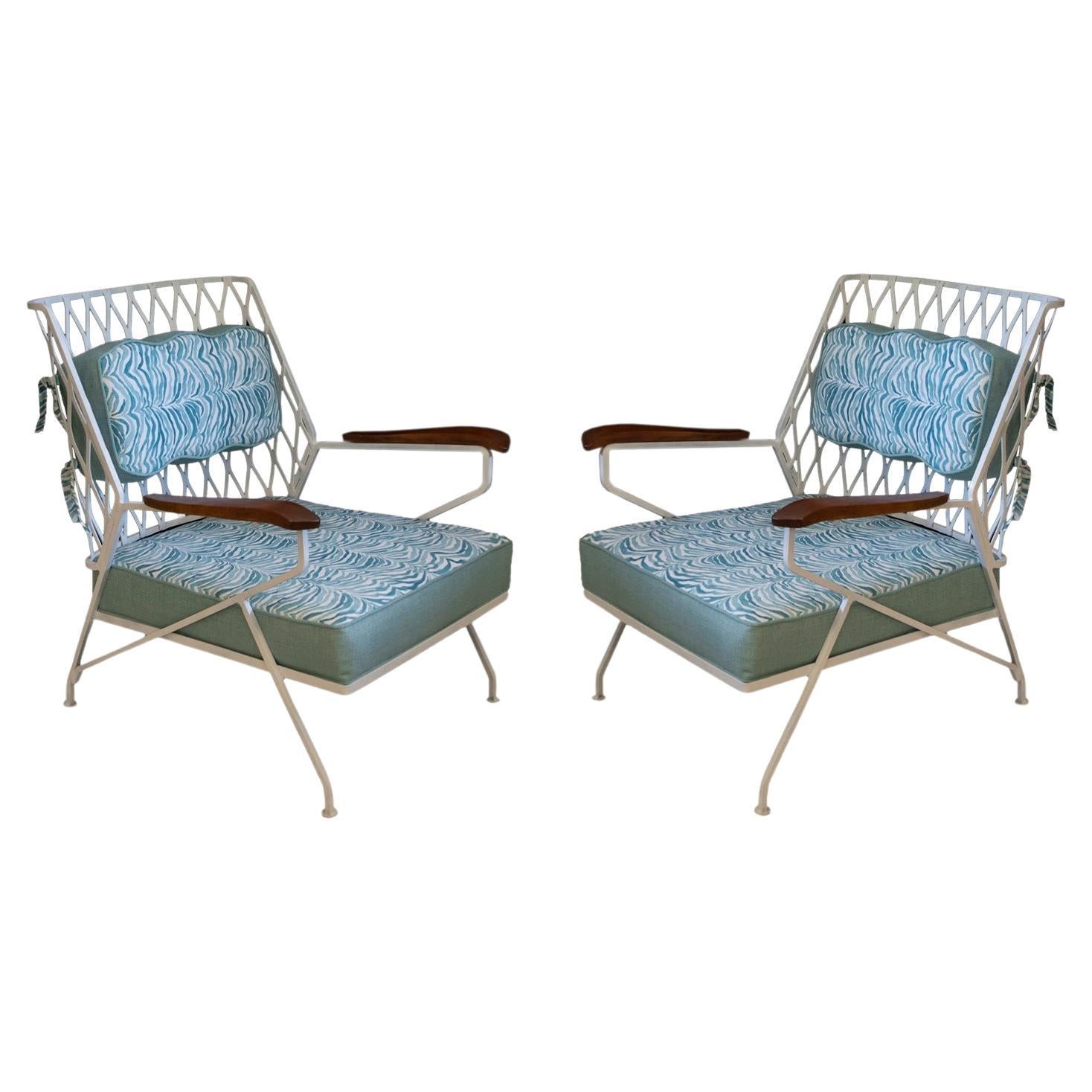 Pair of 1950s Cast Iron Club Chairs by Maurizio Tempestini for Salterini