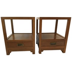 Pair of 1950s Cathay Arts Geometric End Tables
